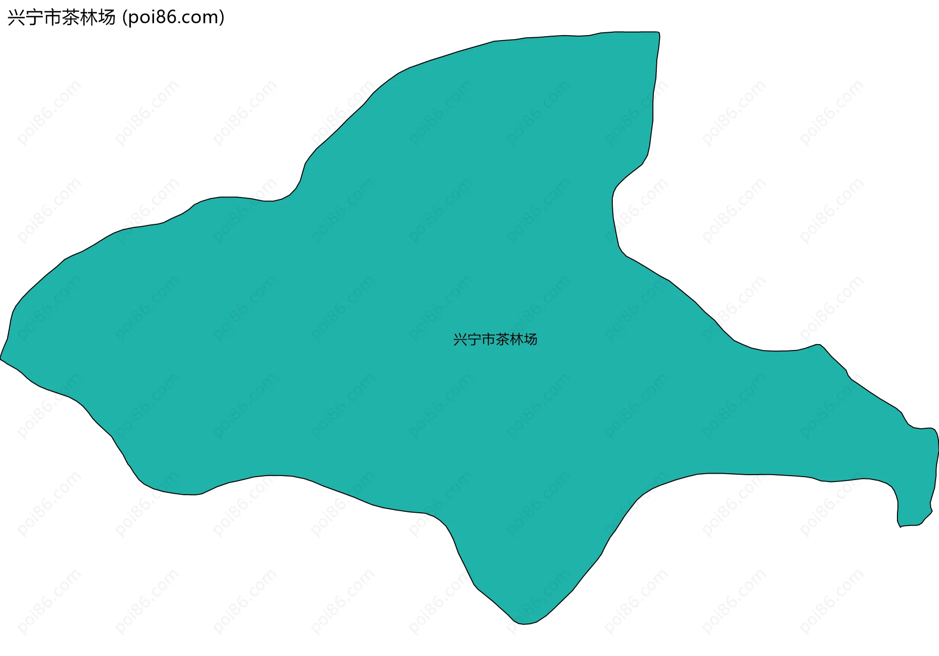 兴宁市茶林场边界地图