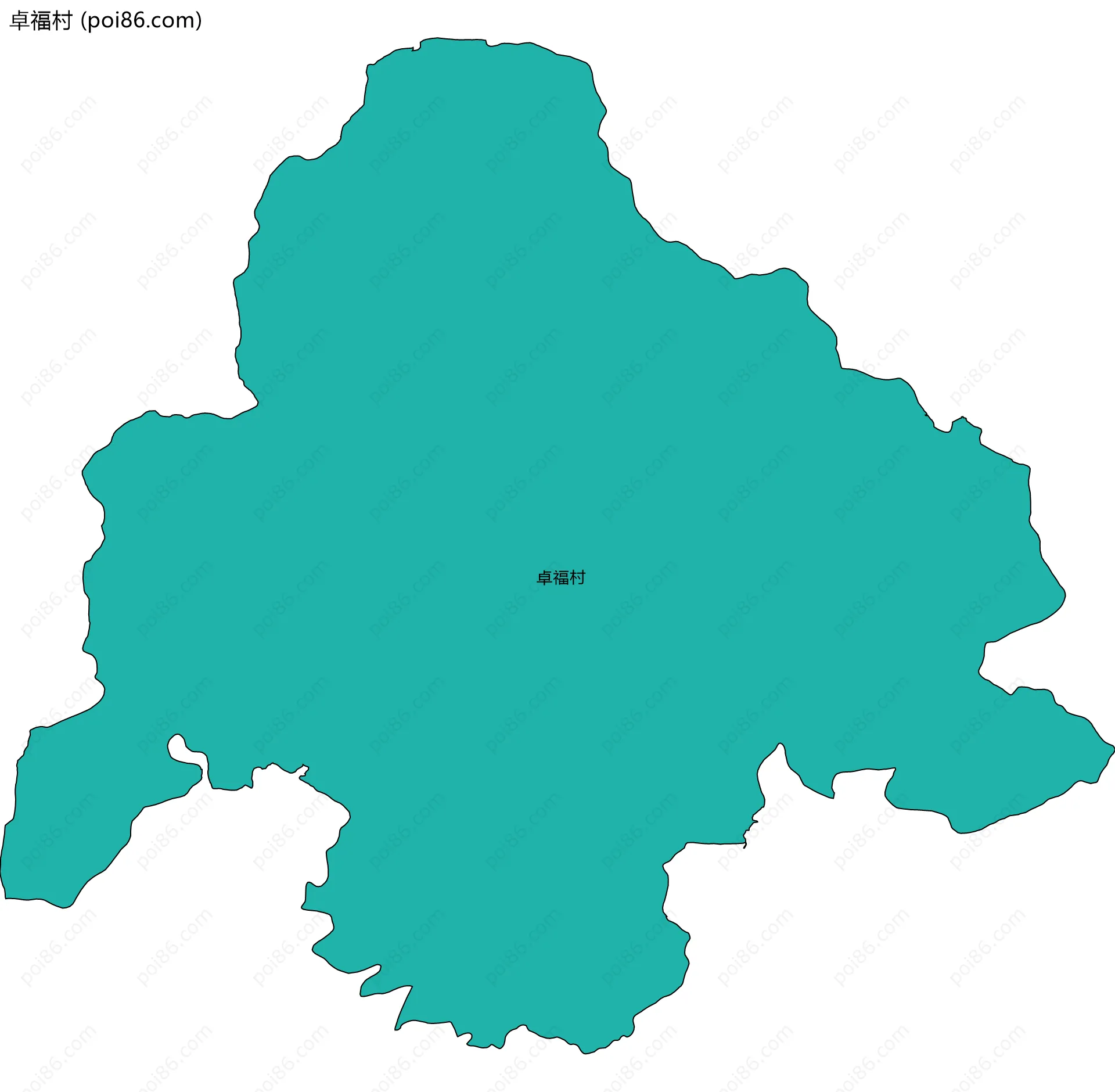 卓福村边界地图