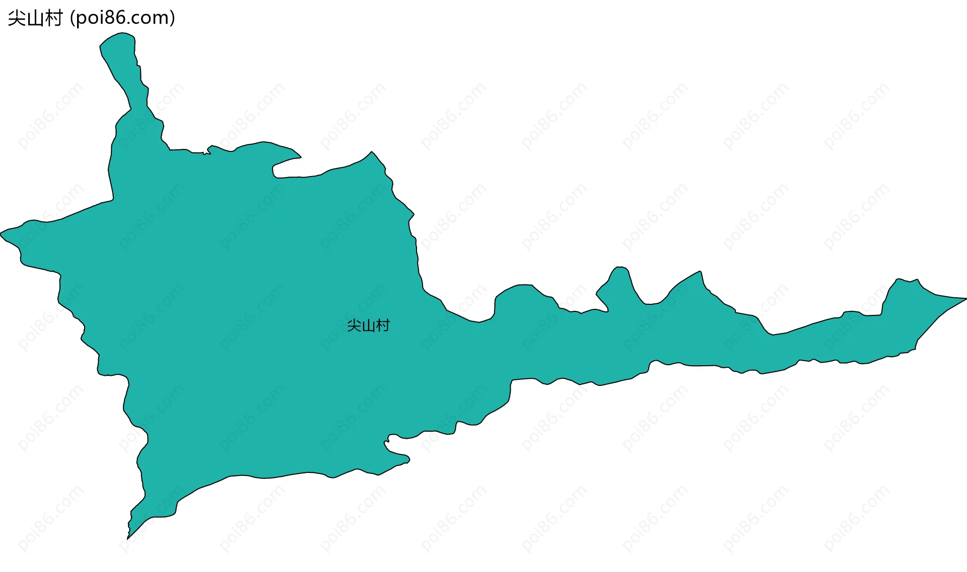 尖山村边界地图