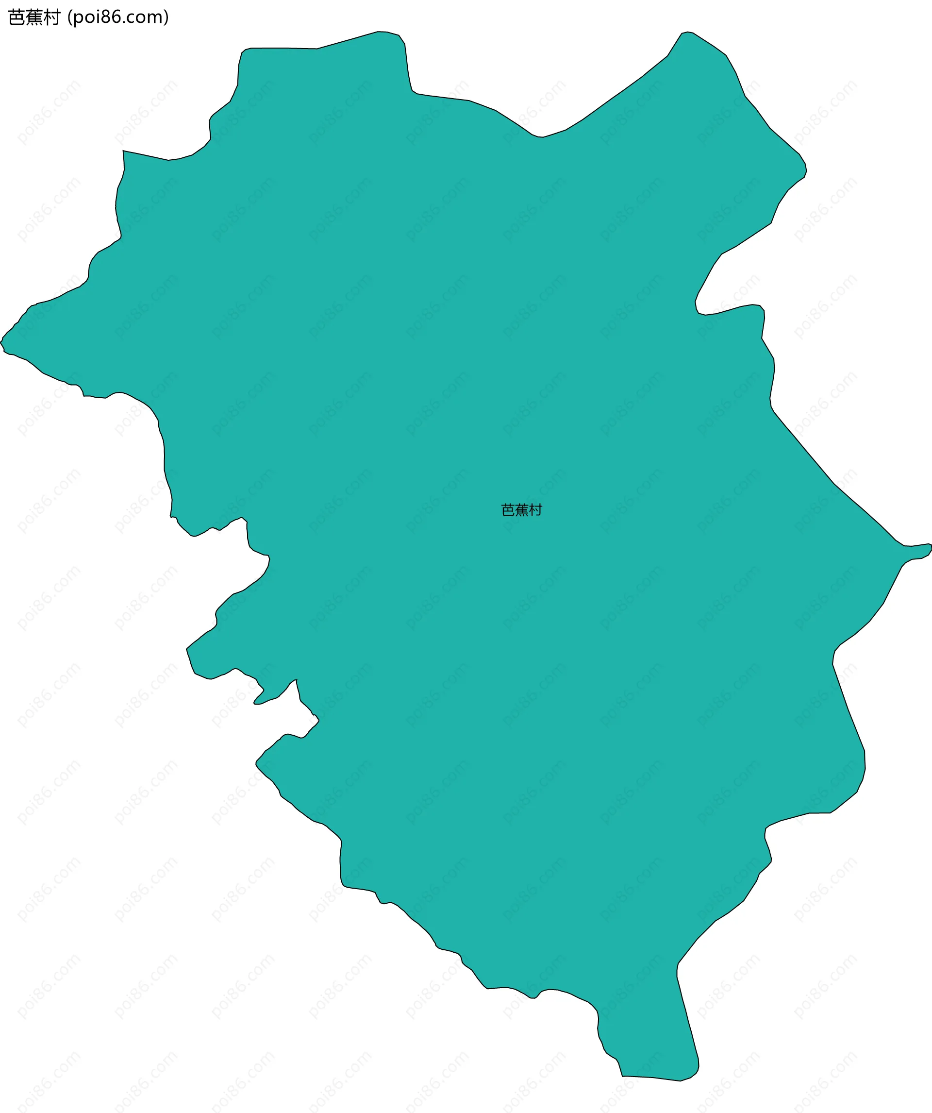 芭蕉村边界地图