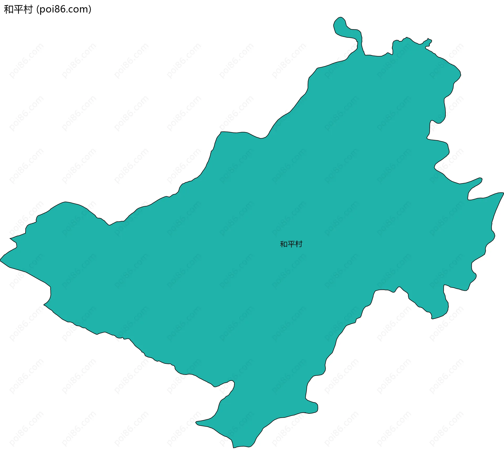 和平村边界地图