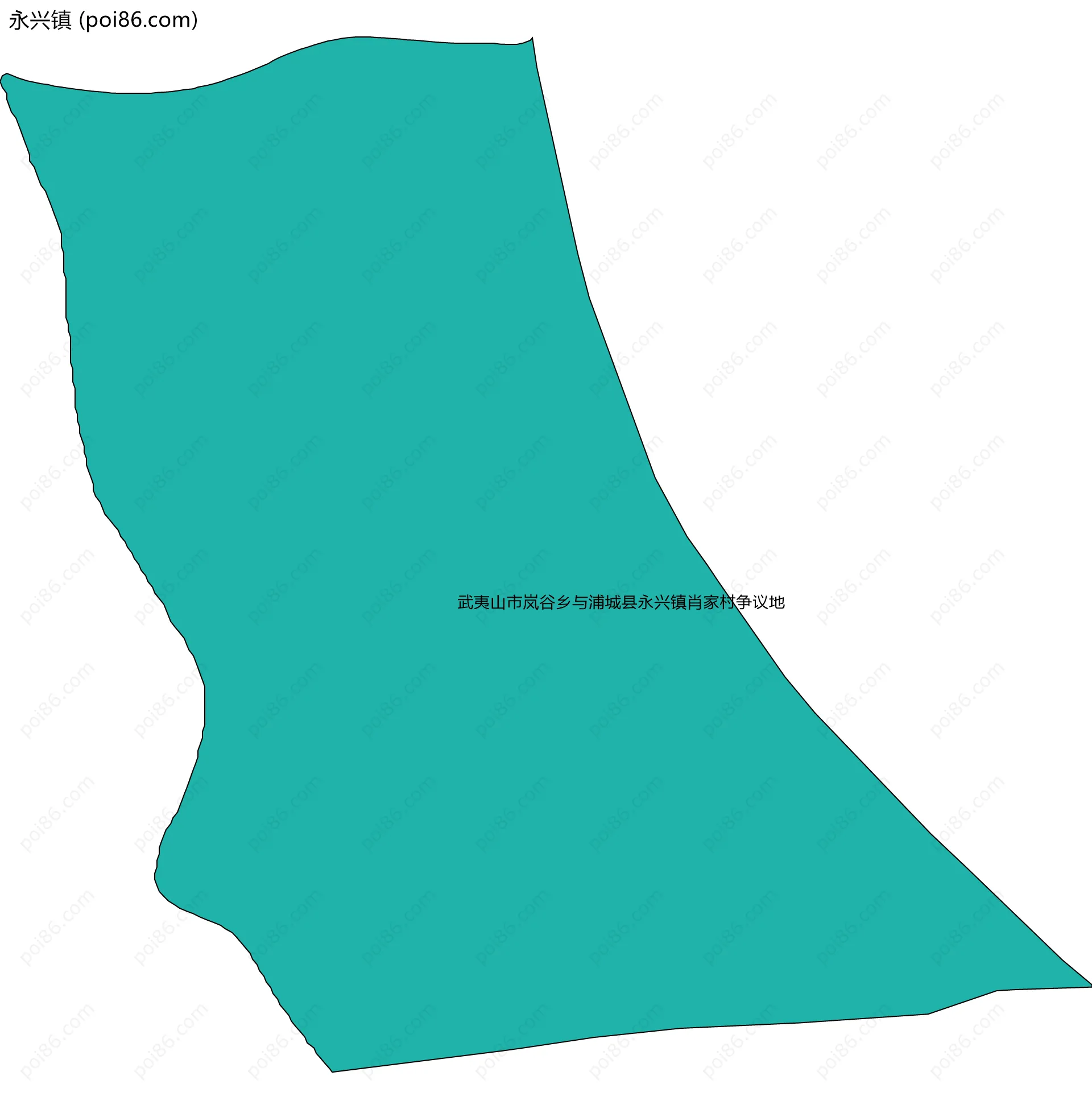 永兴镇边界地图(五级行政区划)