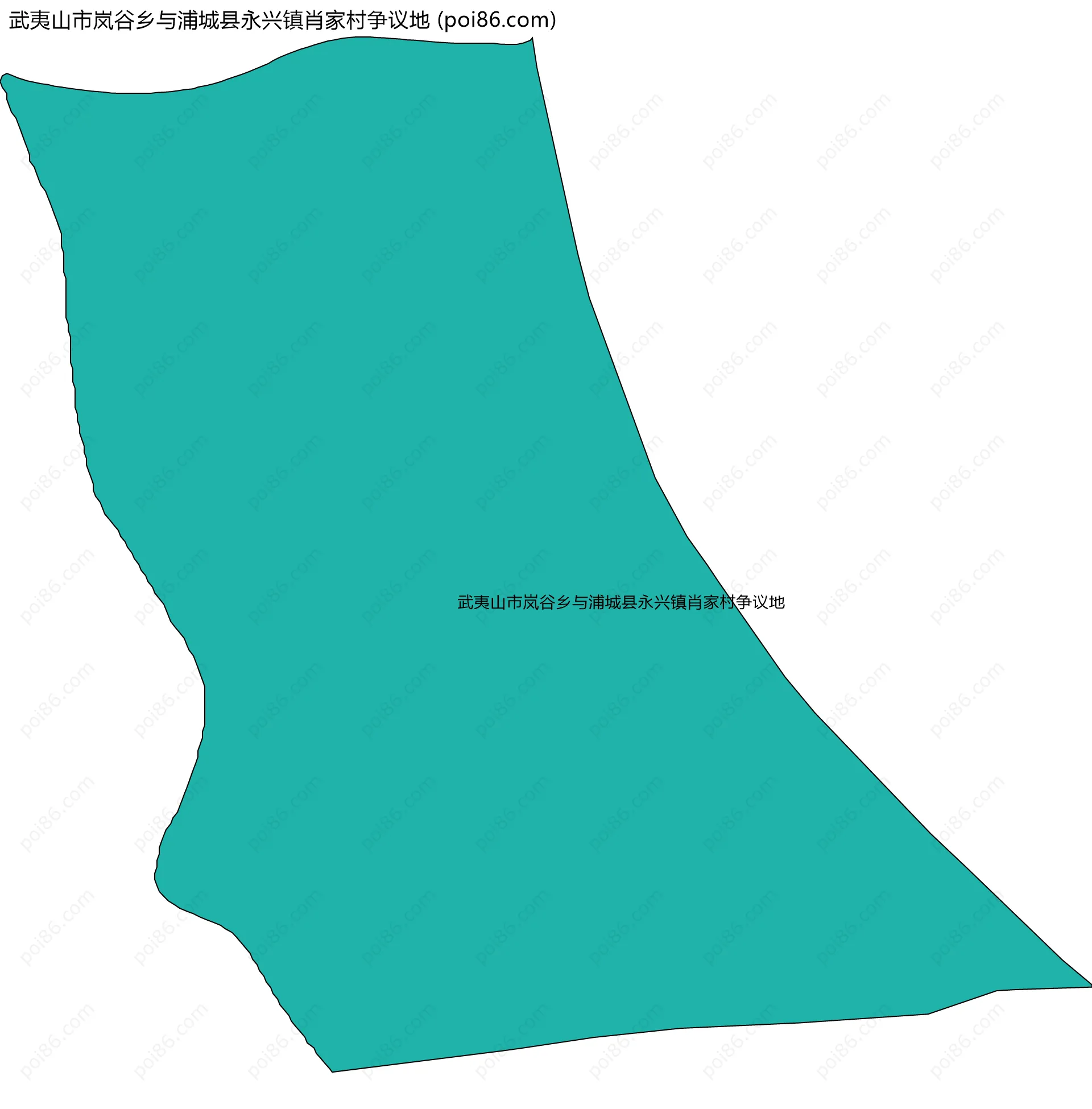 武夷山市岚谷乡与浦城县永兴镇肖家村争议地边界地图