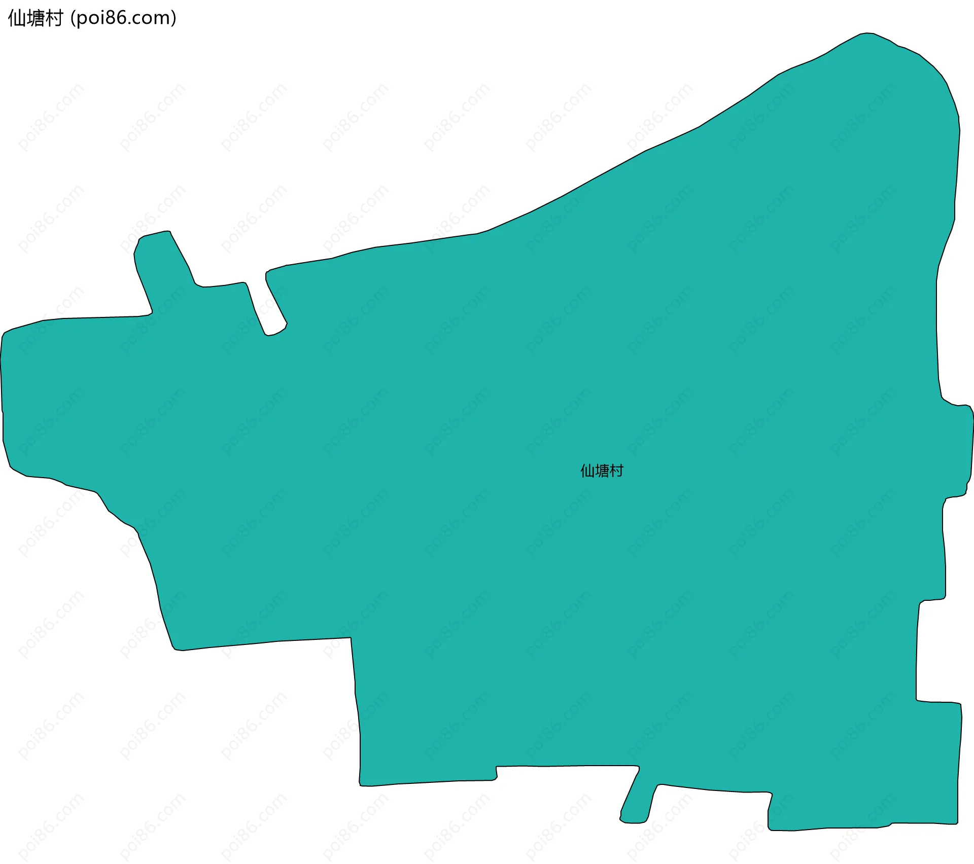 仙塘村边界地图