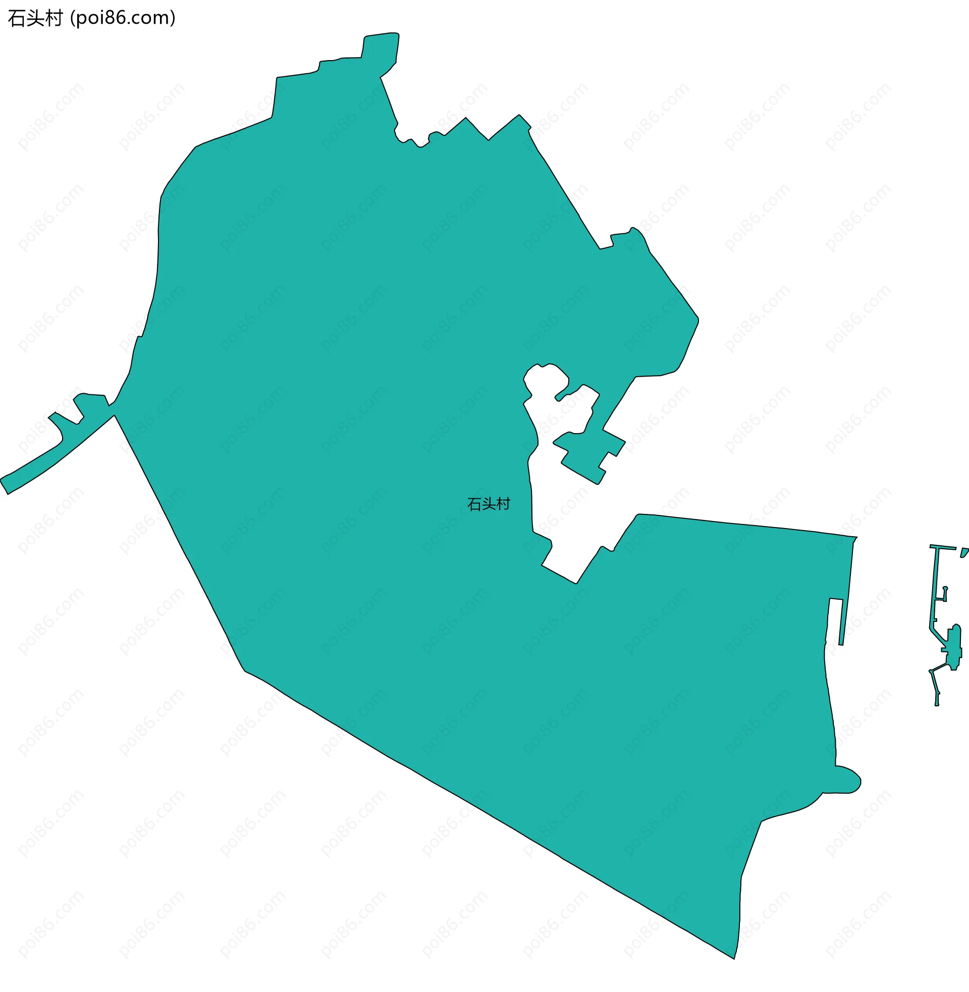 石头村边界地图