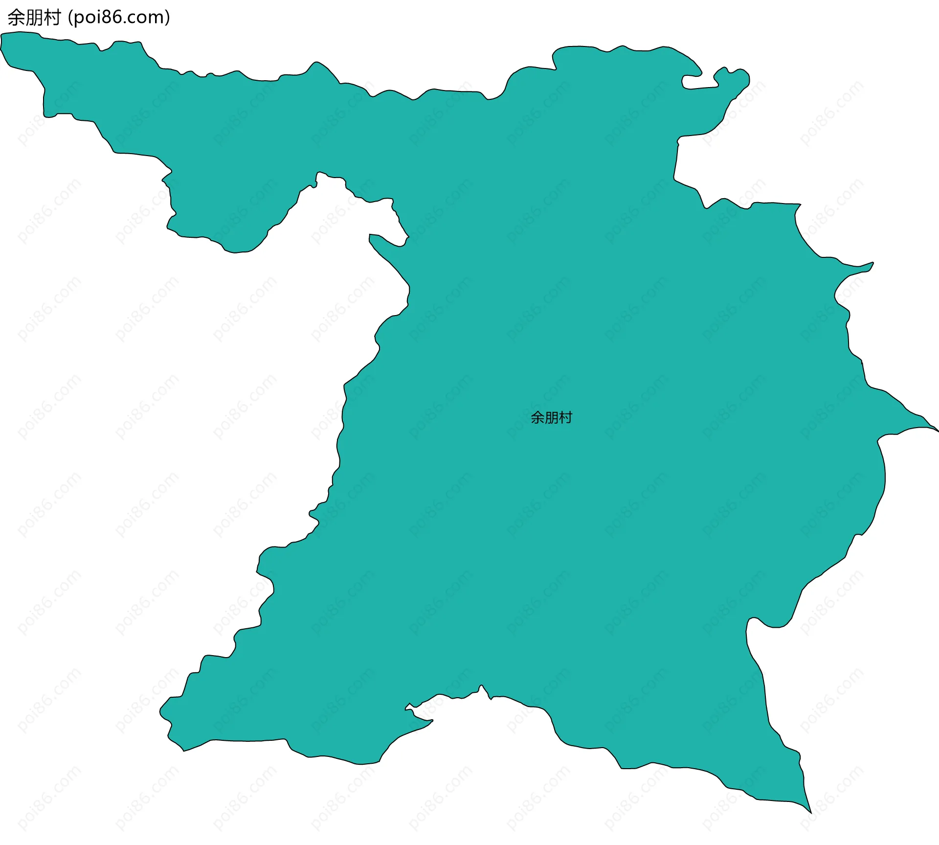 余朋村边界地图