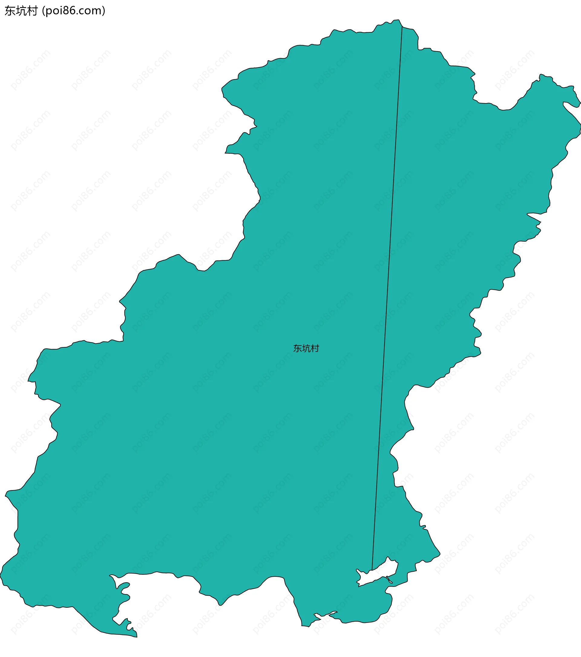 东坑村边界地图