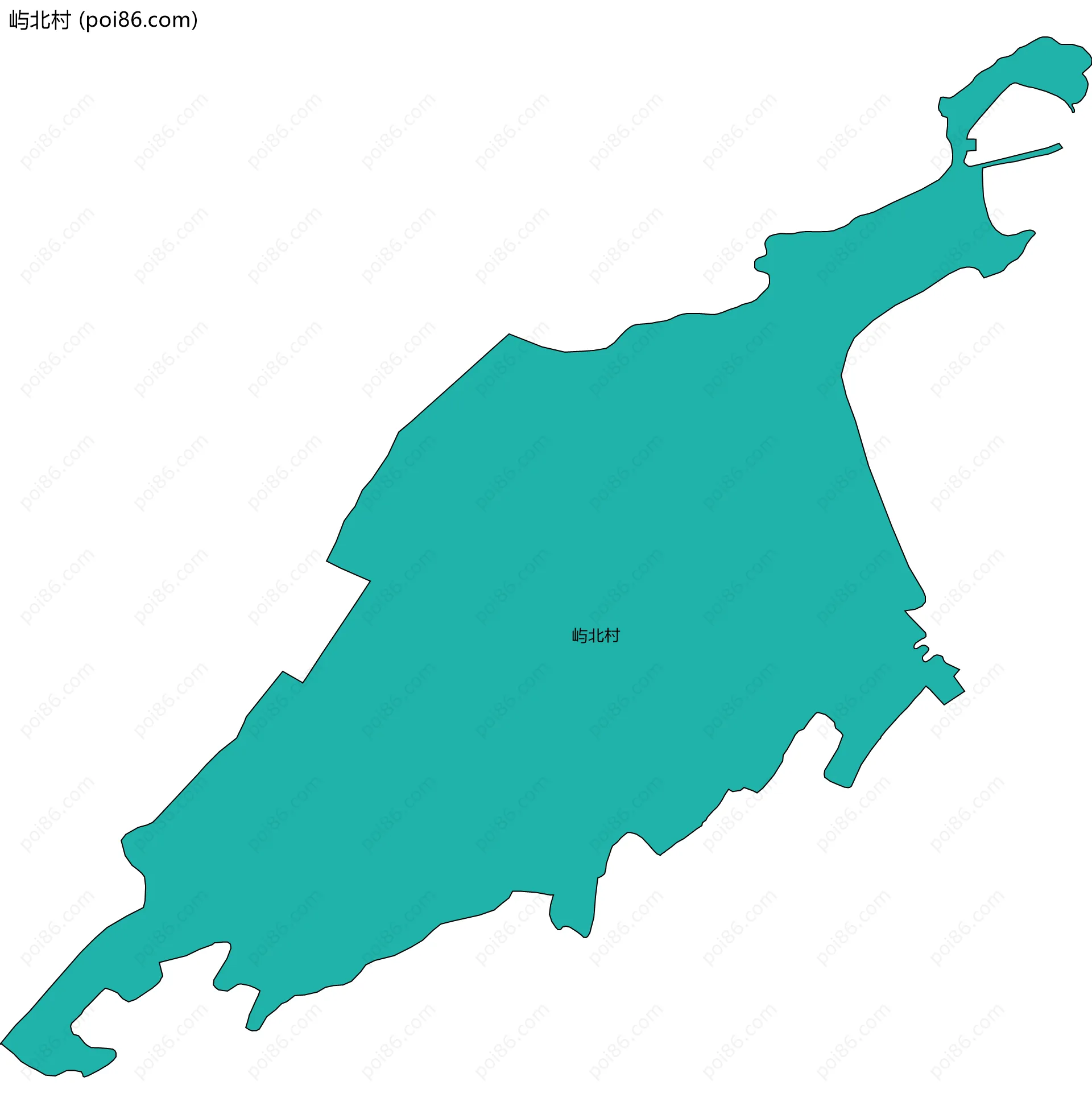 屿北村边界地图