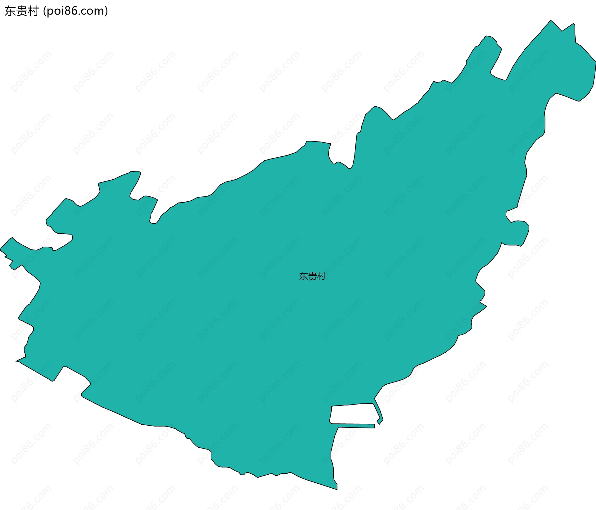 东贵村边界地图