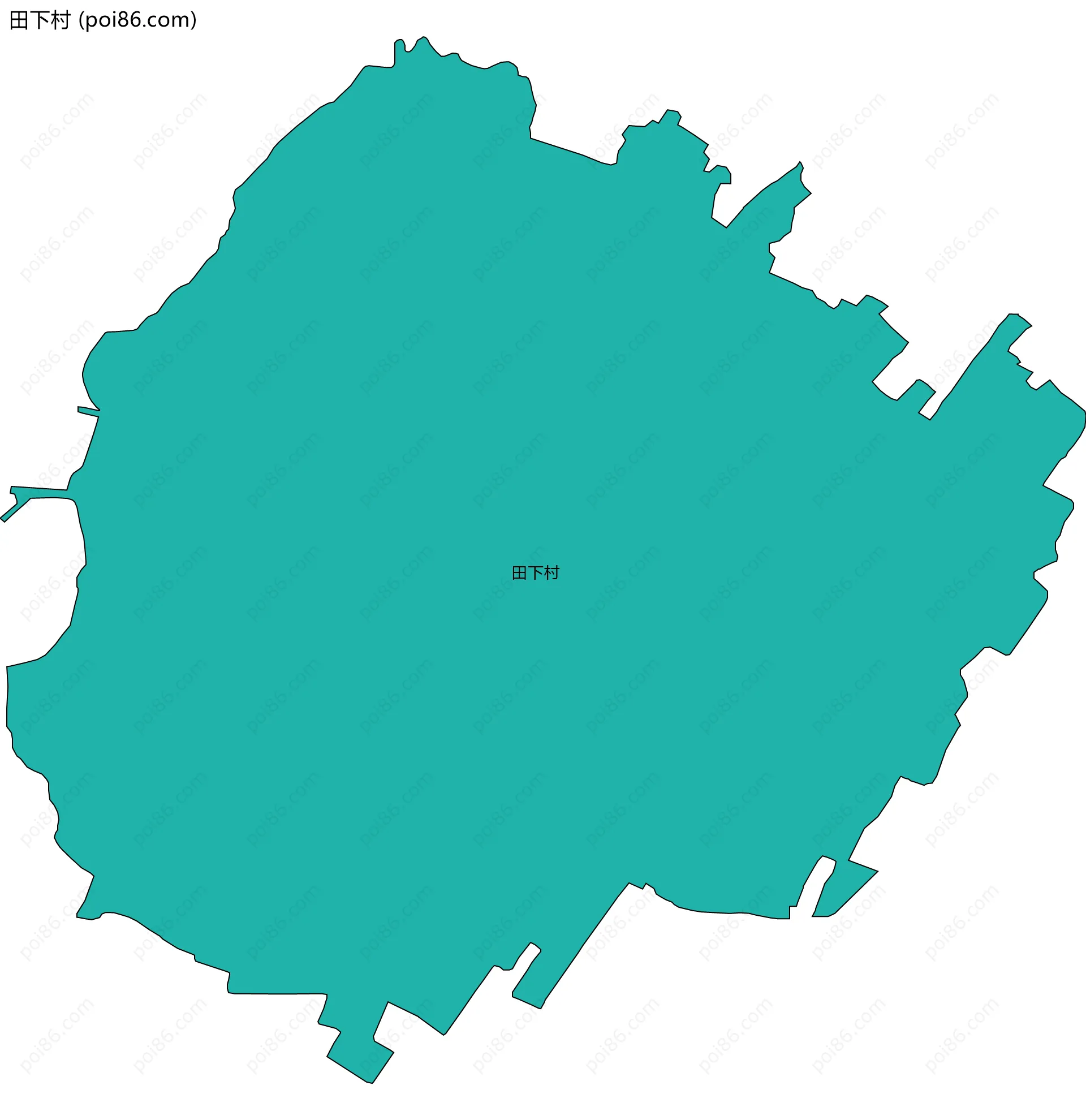 田下村边界地图