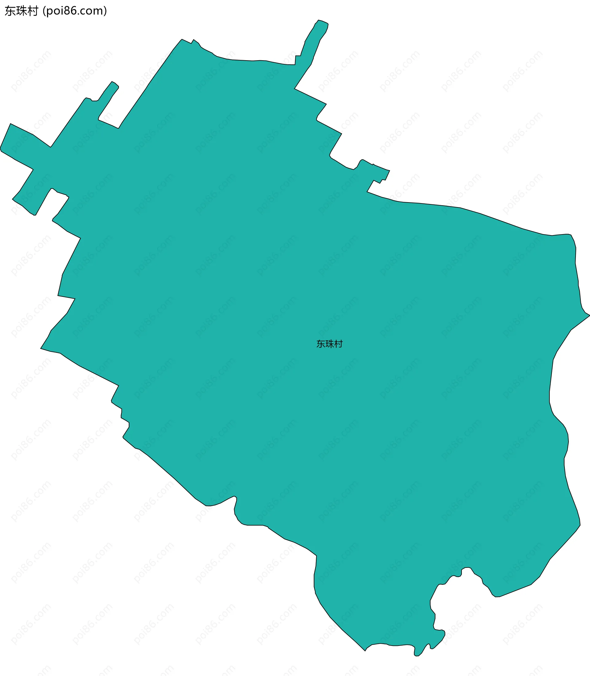 东珠村边界地图