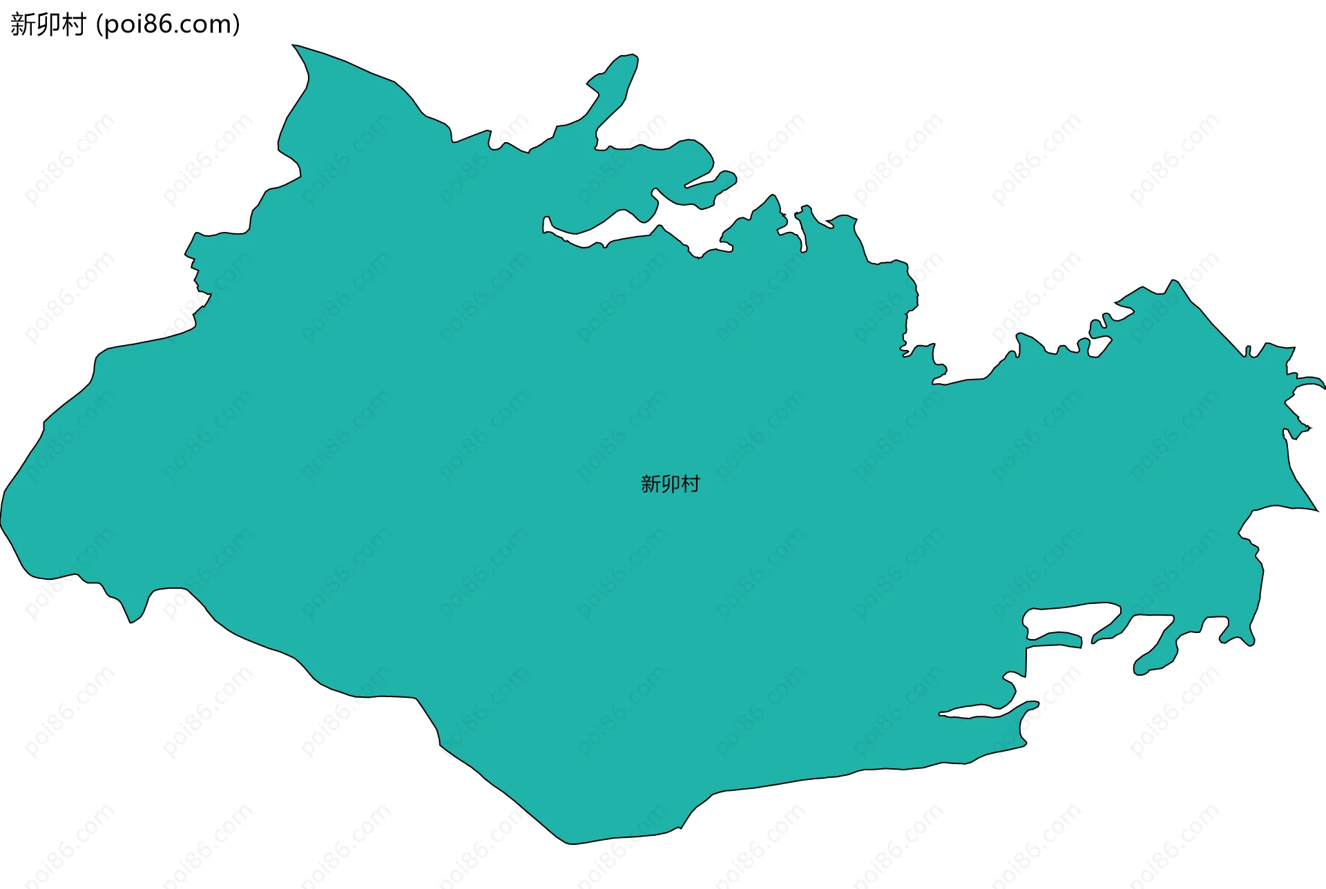 新卯村边界地图