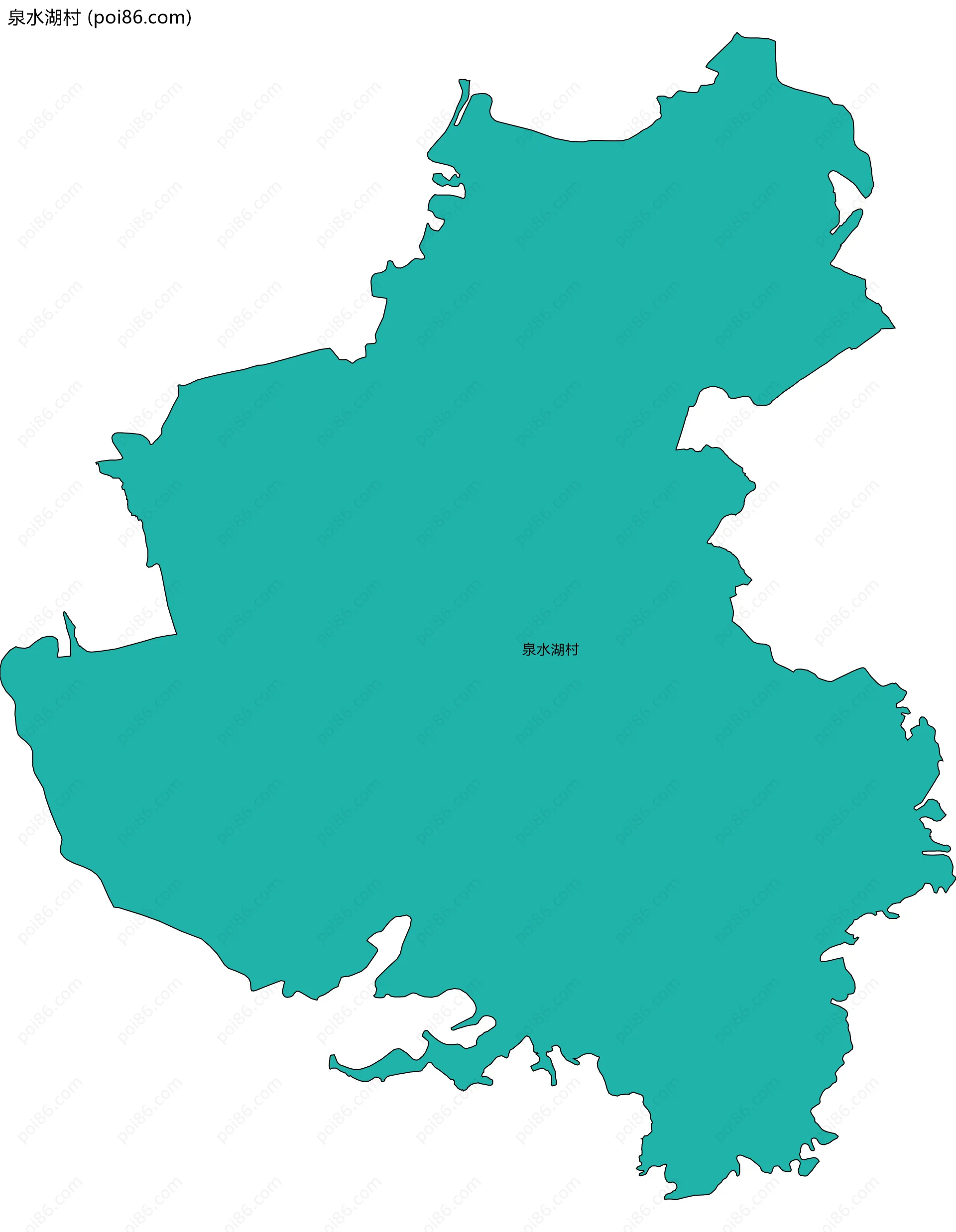 泉水湖村边界地图