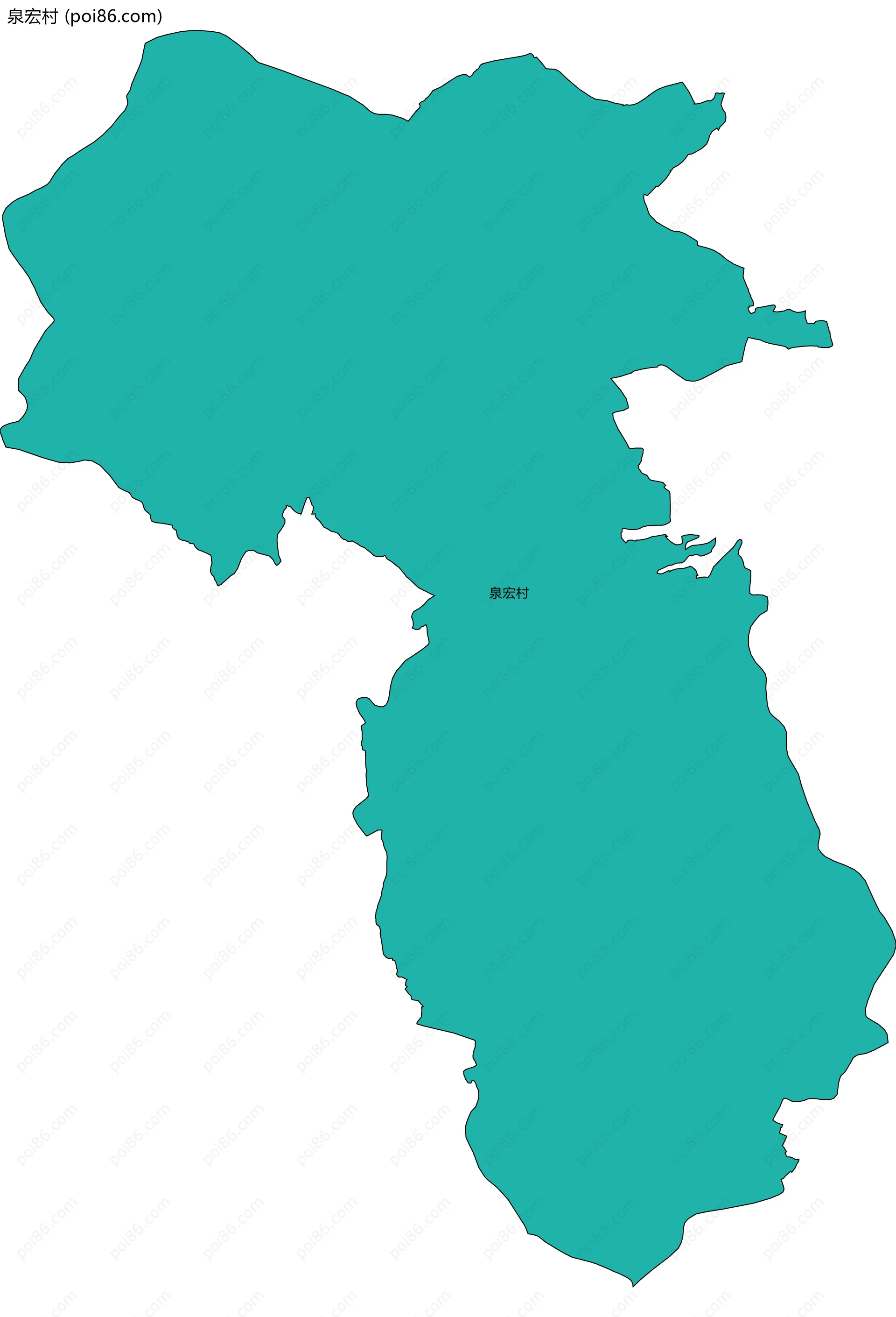 泉宏村边界地图
