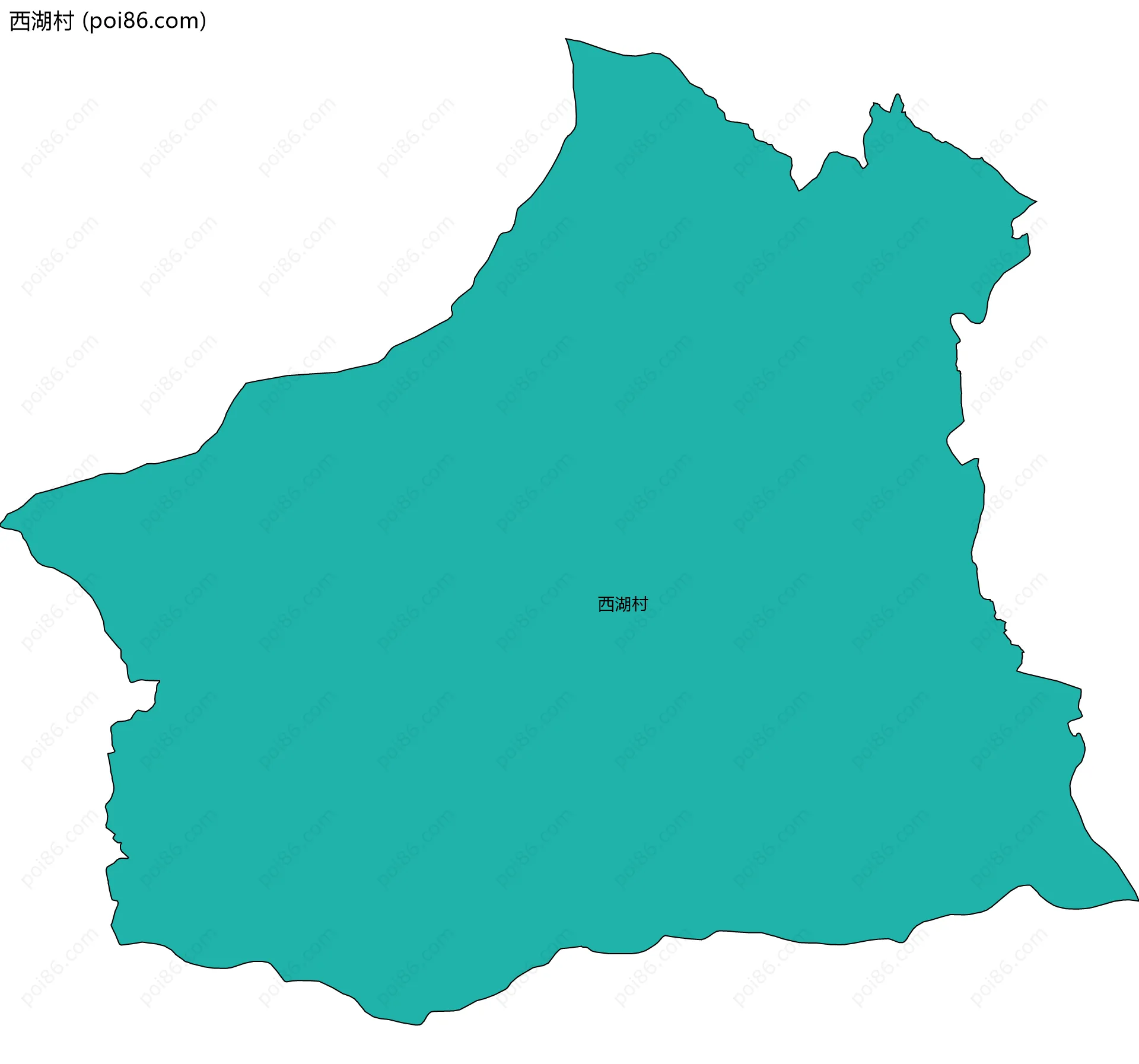 西湖村边界地图