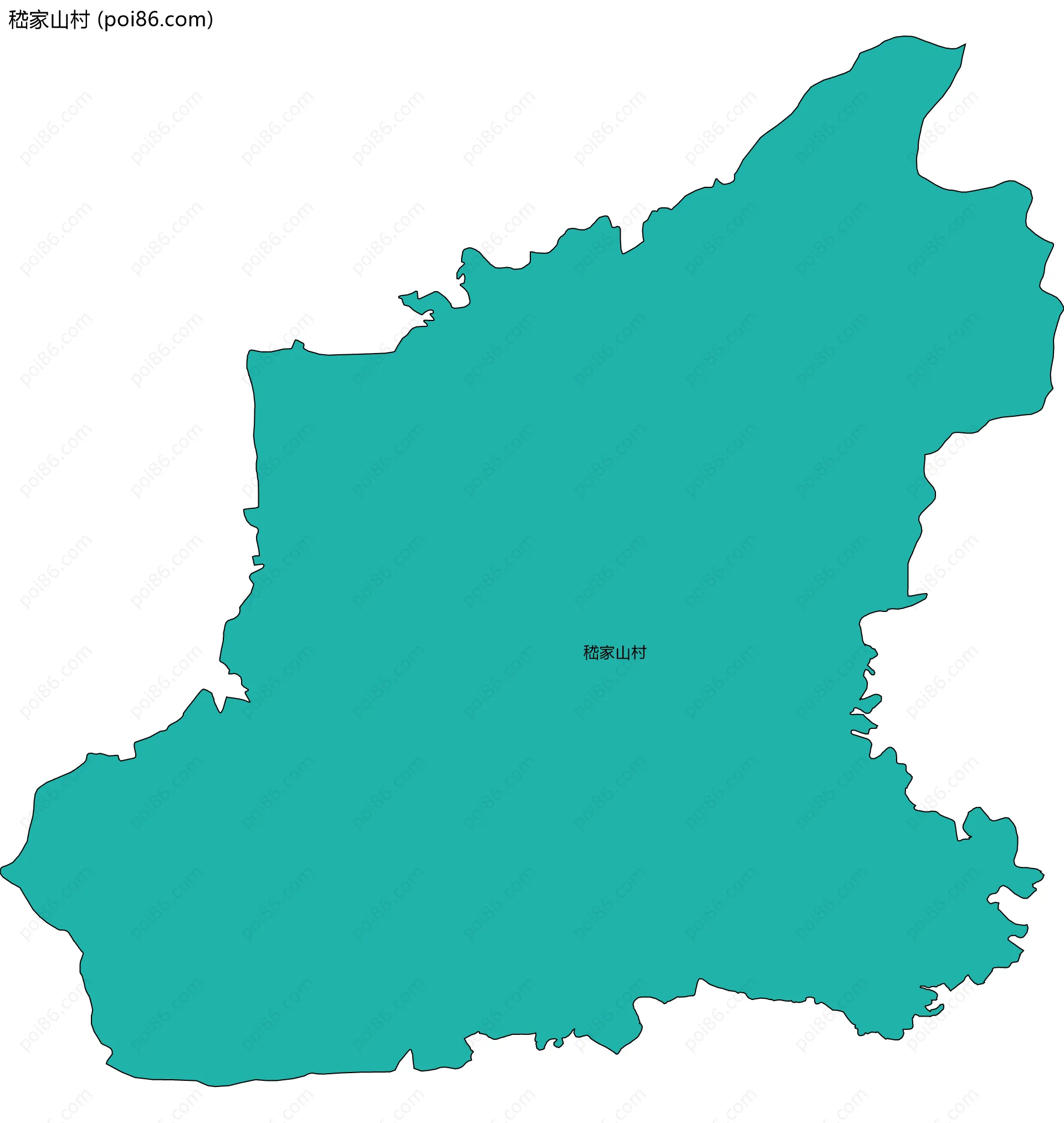 嵇家山村边界地图