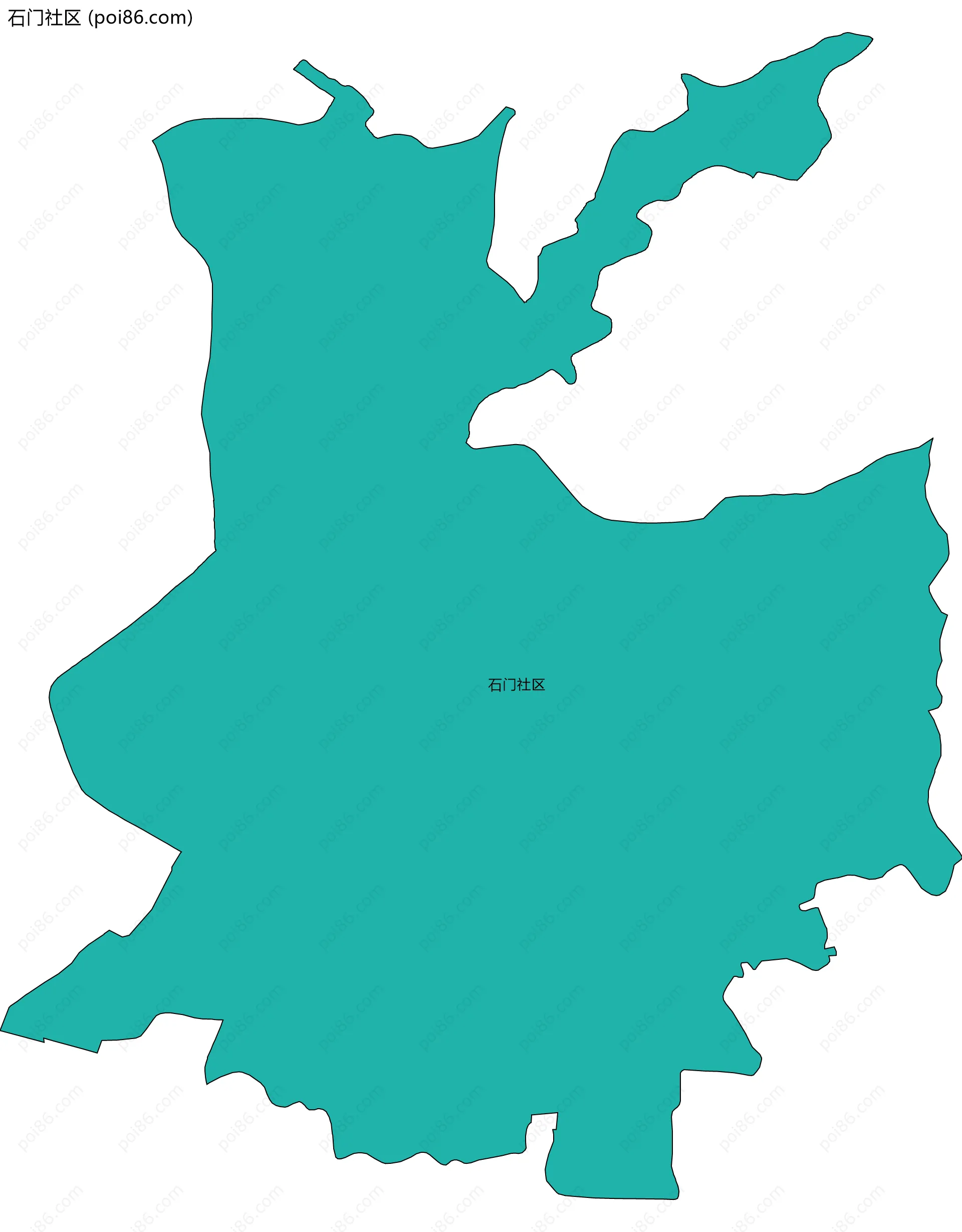 石门社区边界地图