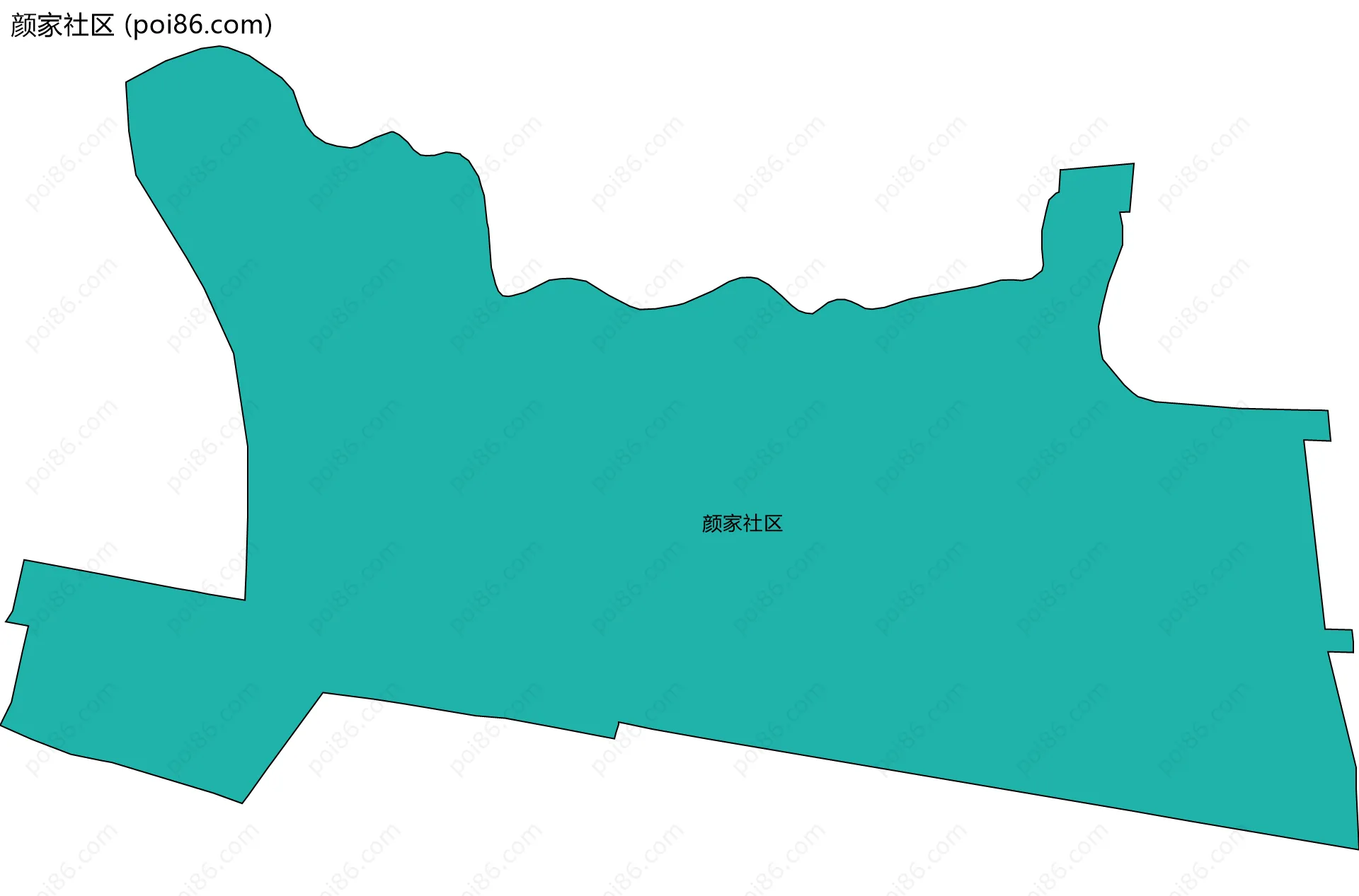 颜家社区边界地图