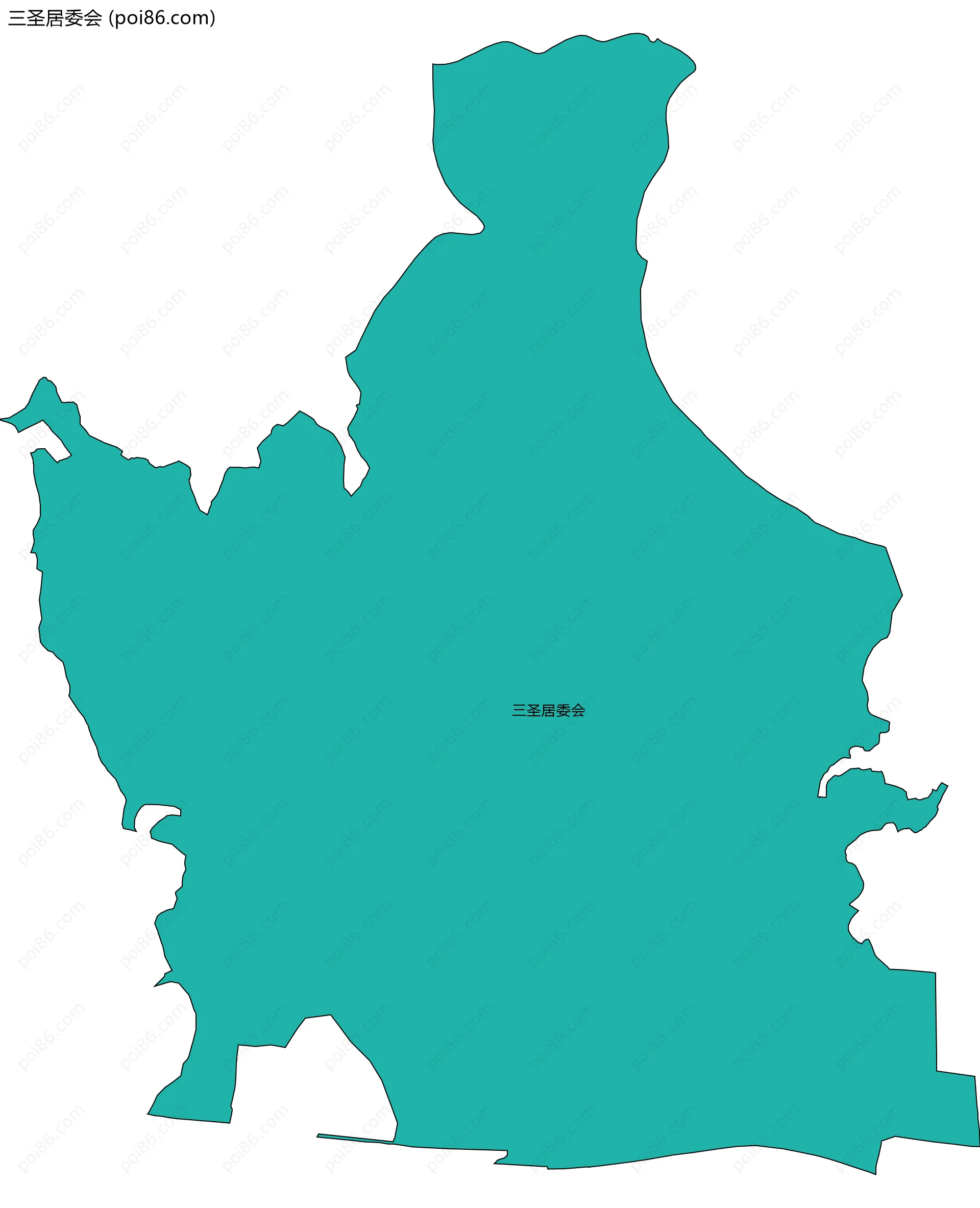 三圣居委会边界地图