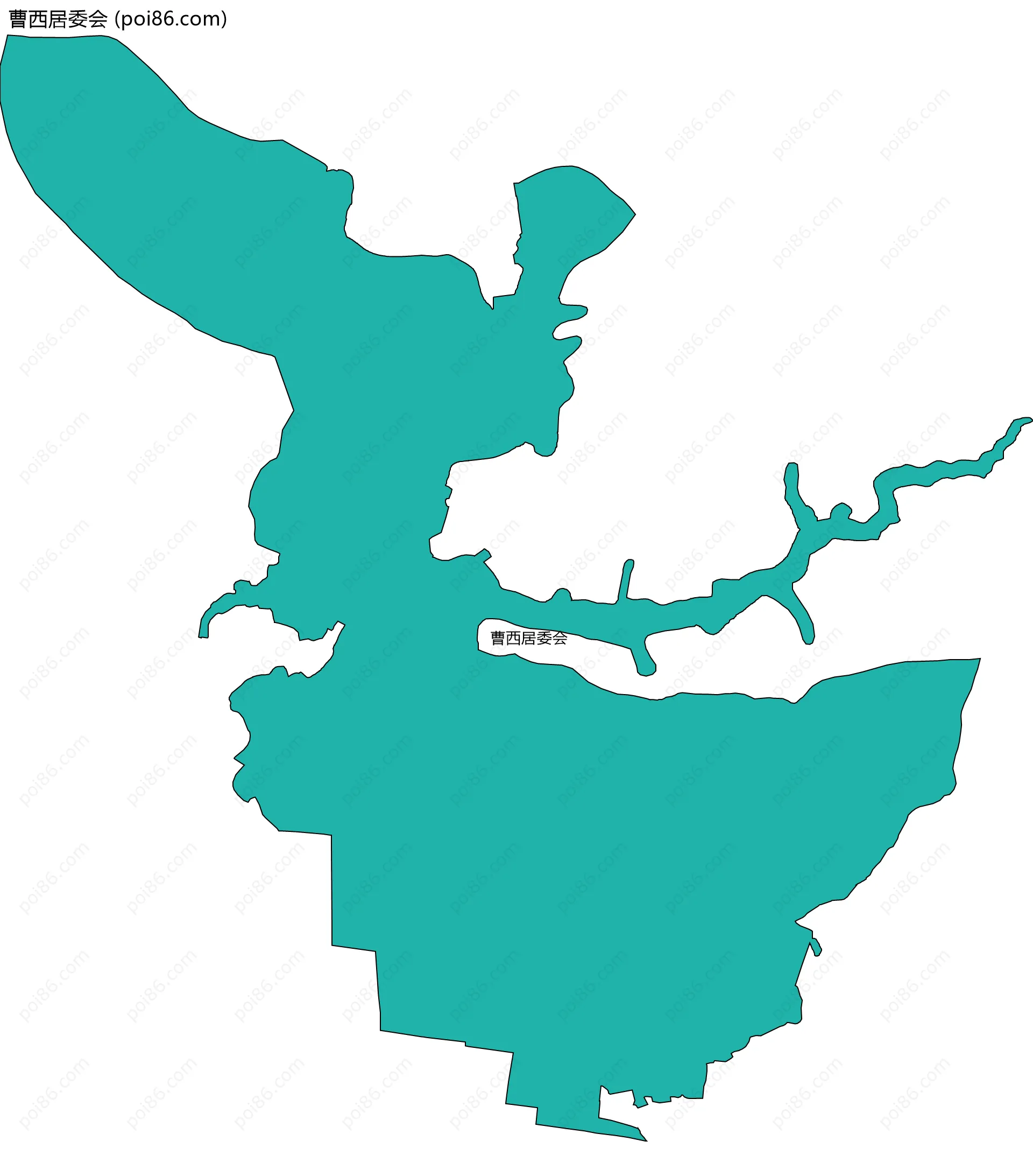 曹西居委会边界地图