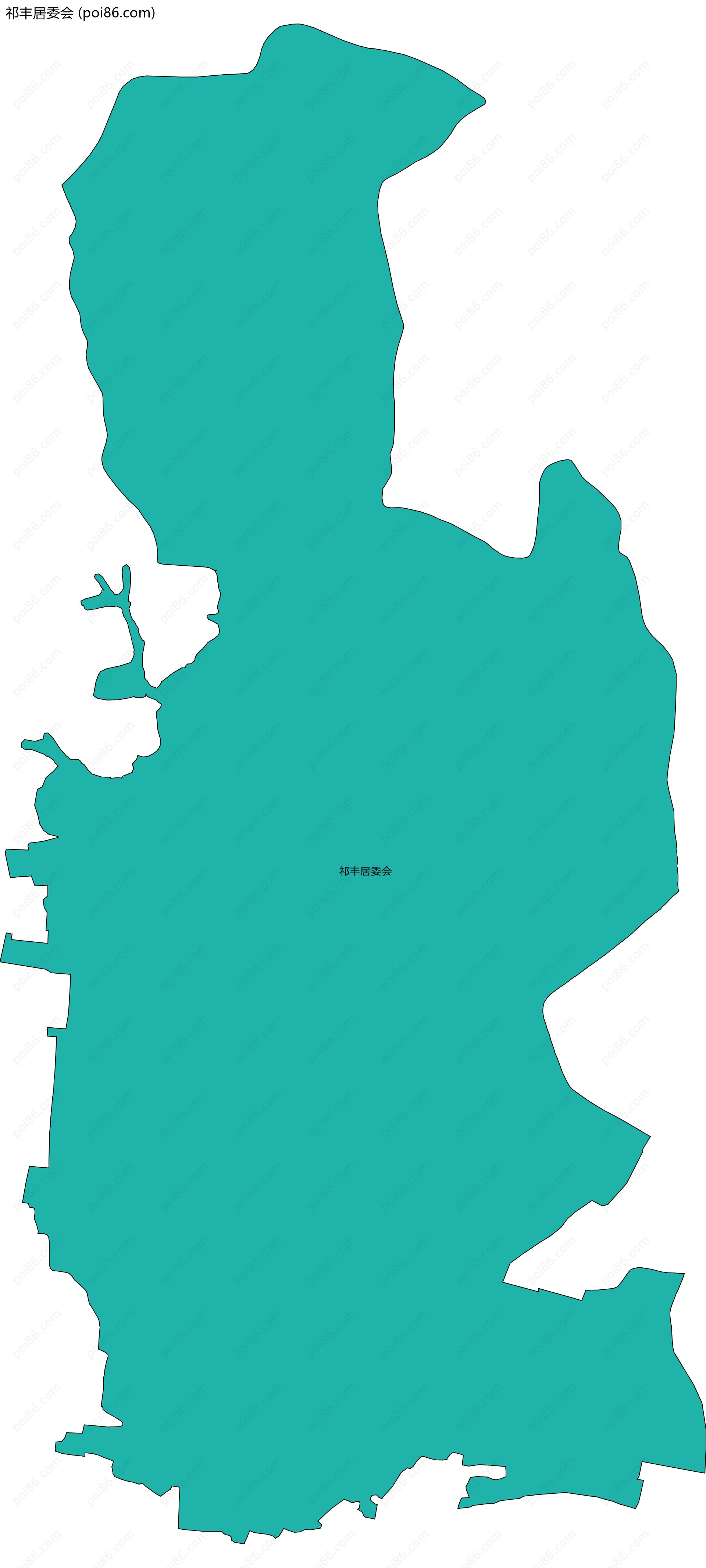 祁丰居委会边界地图