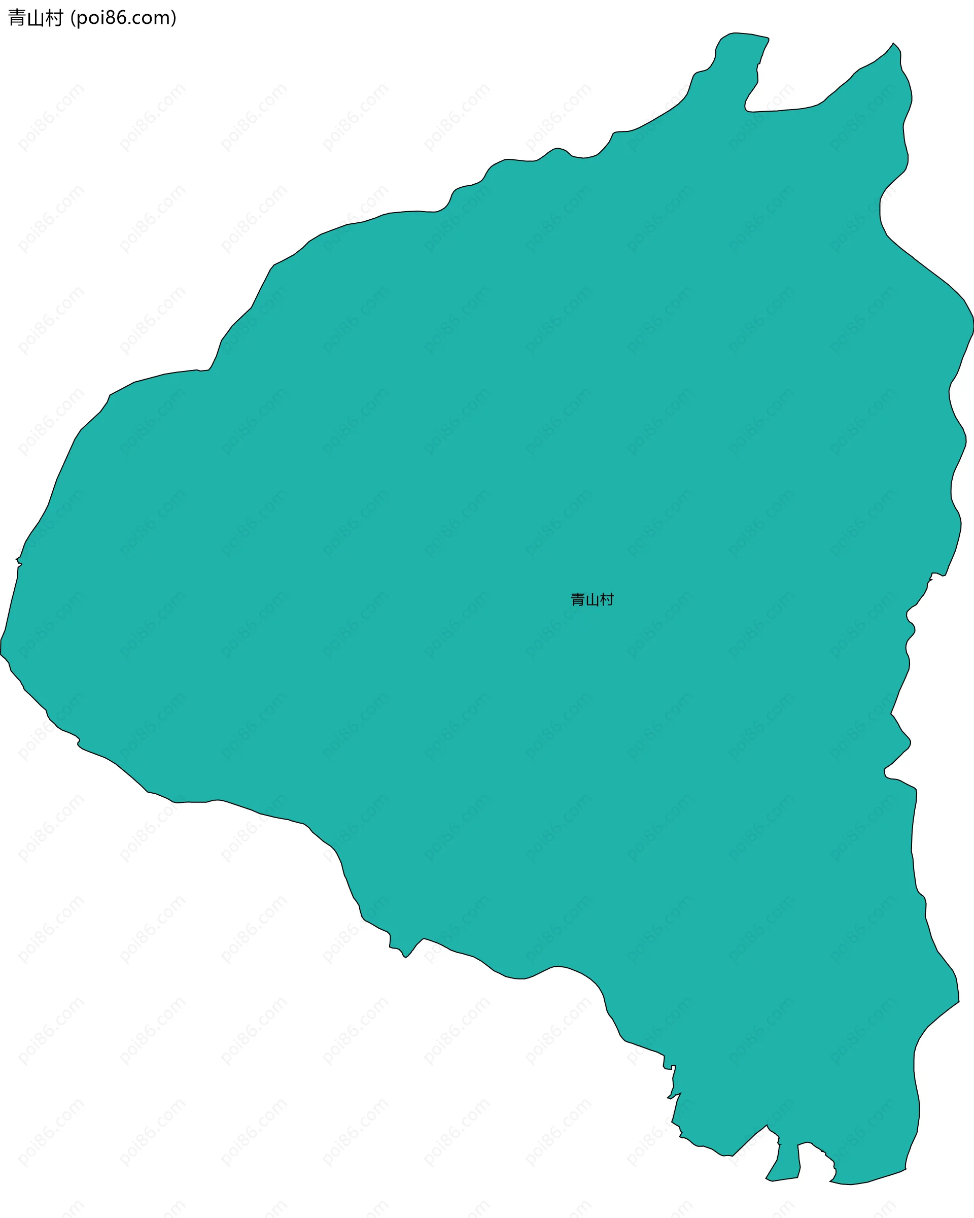 青山村边界地图
