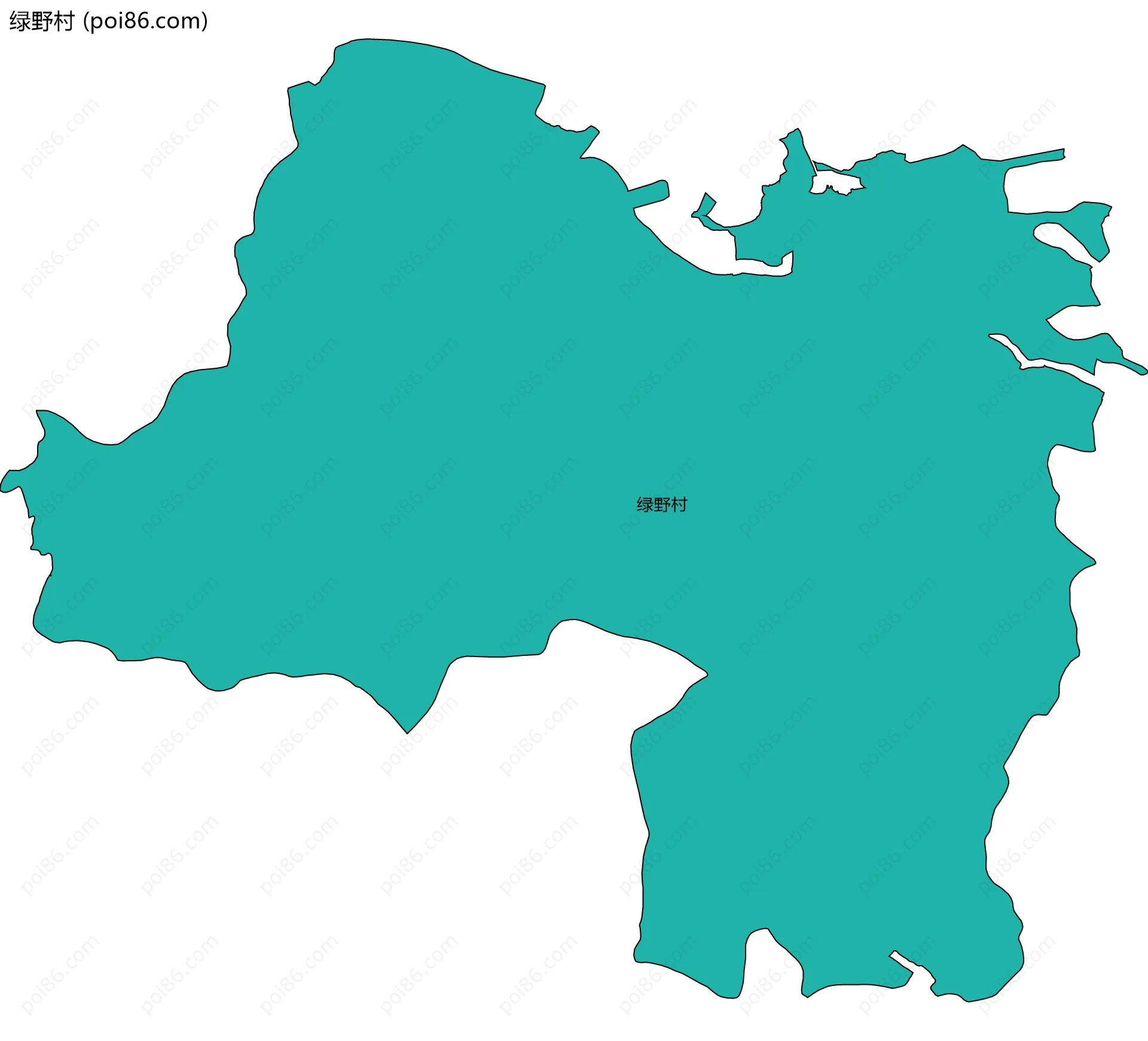 绿野村边界地图