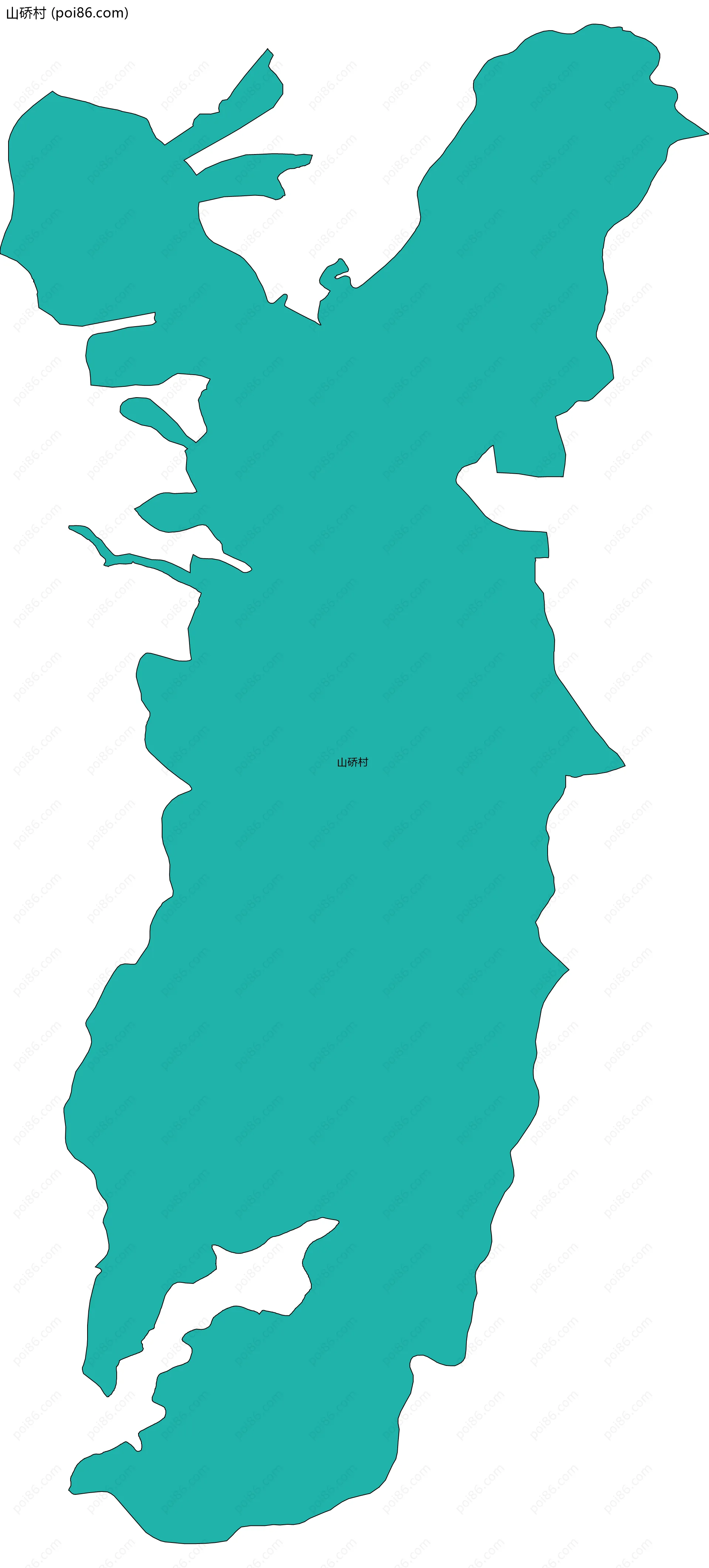 山硚村边界地图