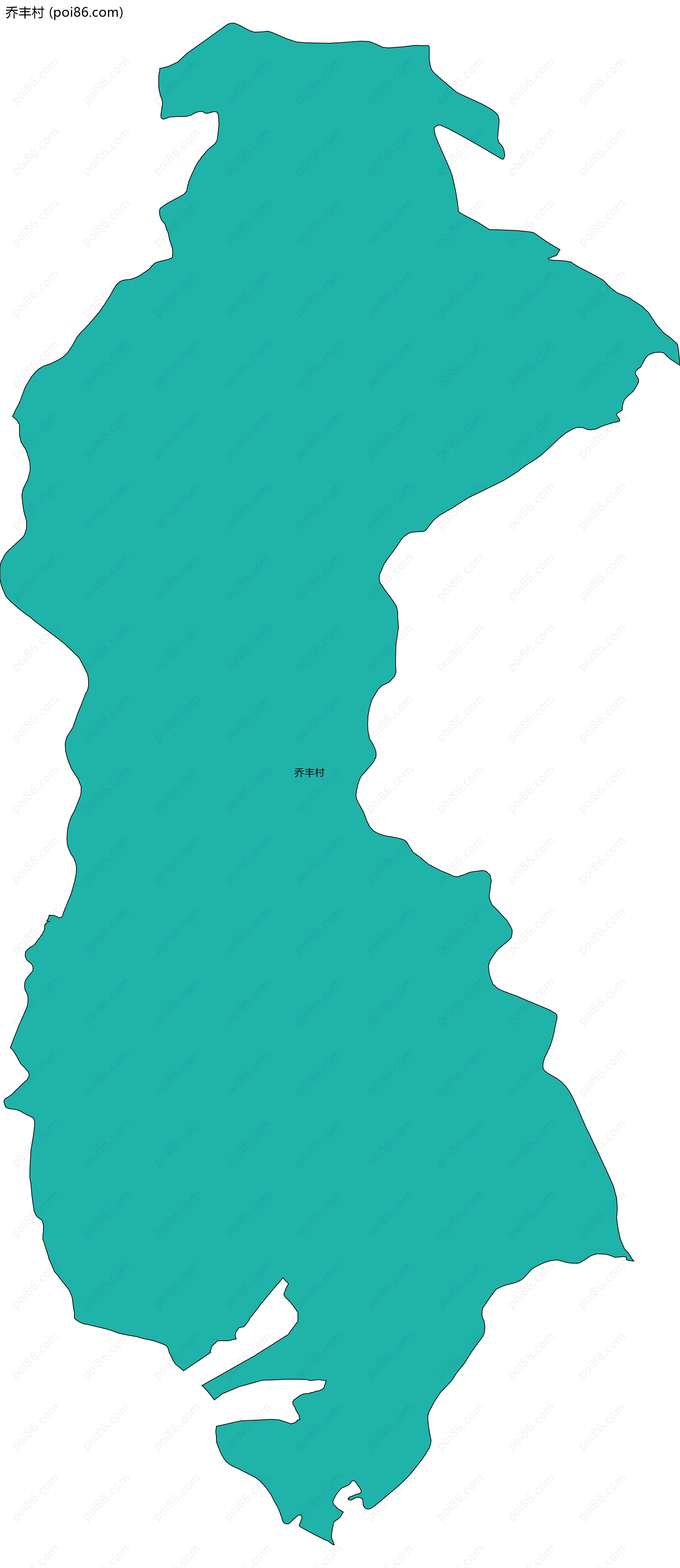 乔丰村边界地图