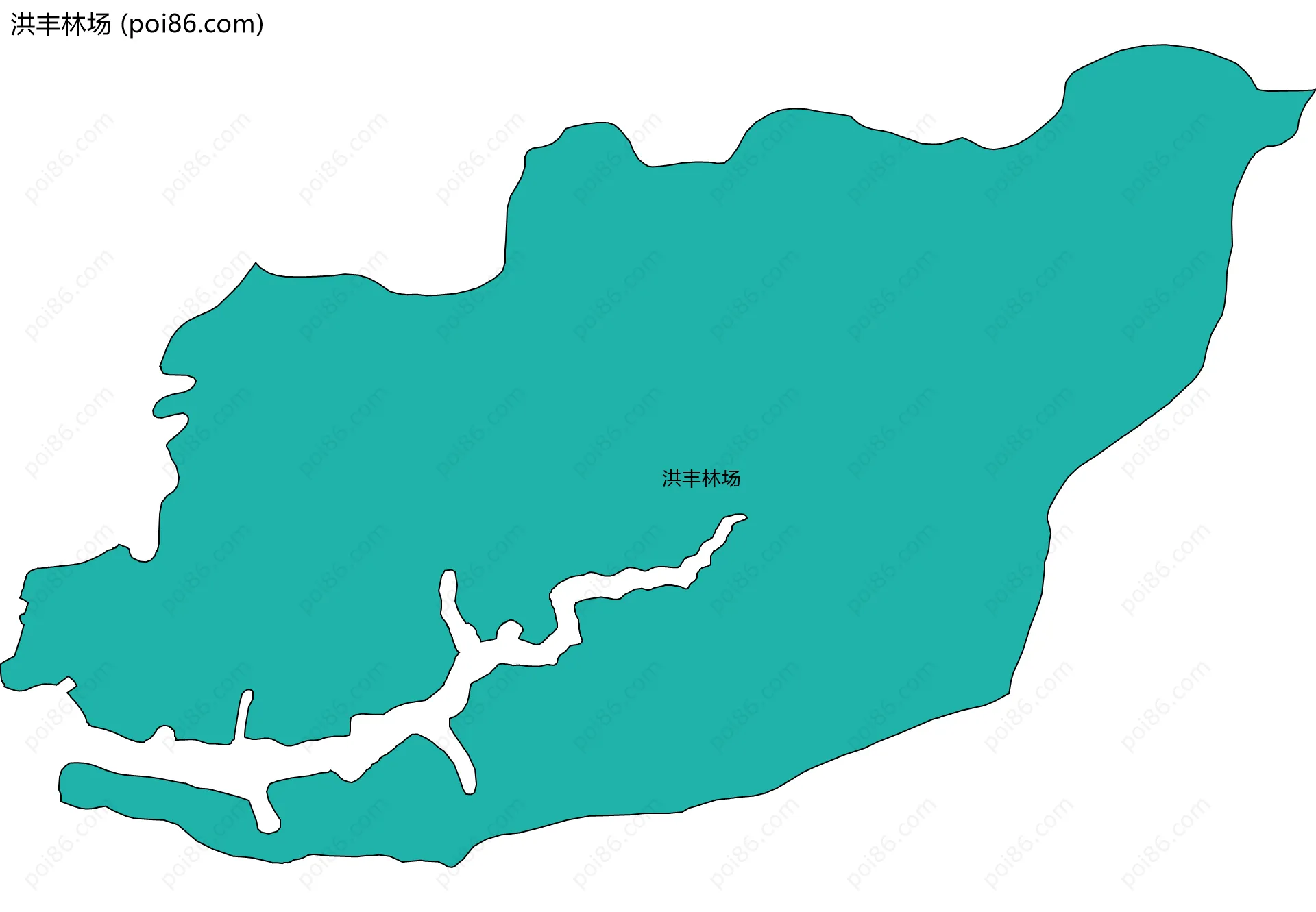 洪丰林场边界地图