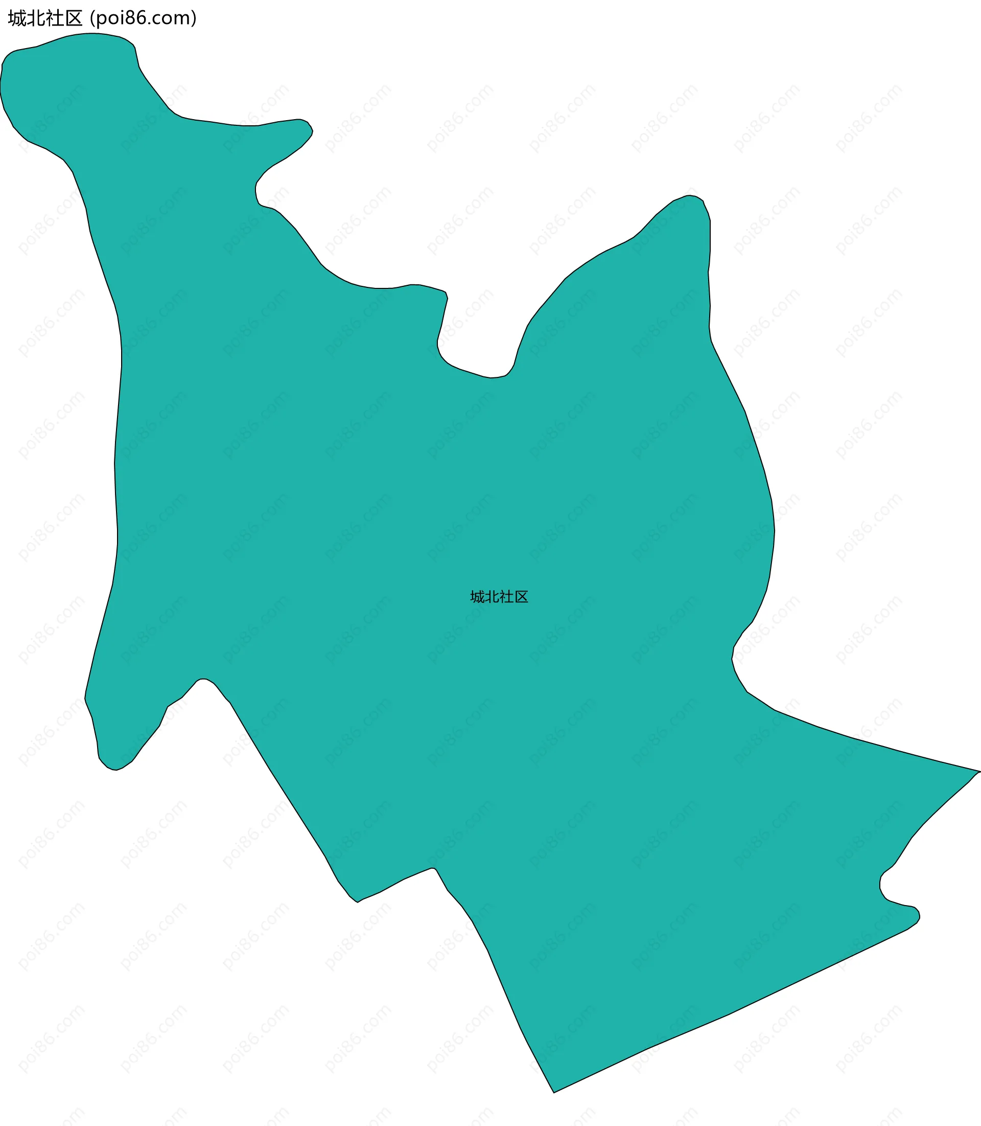 城北社区边界地图