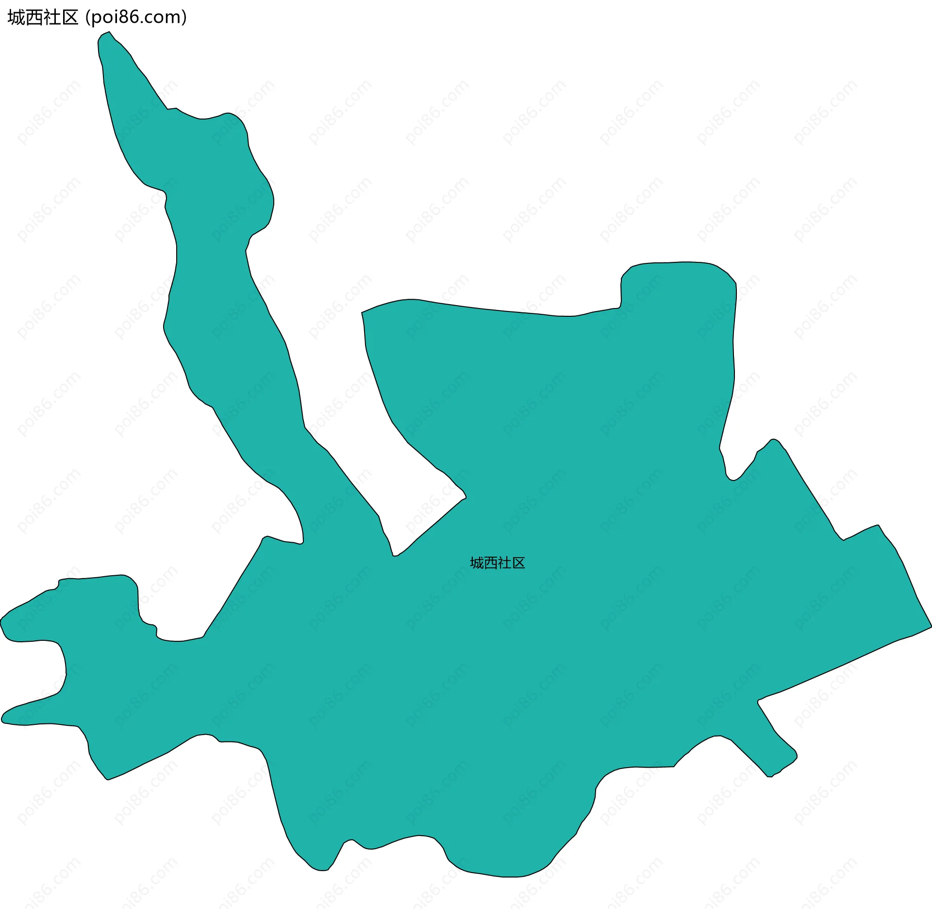 城西社区边界地图