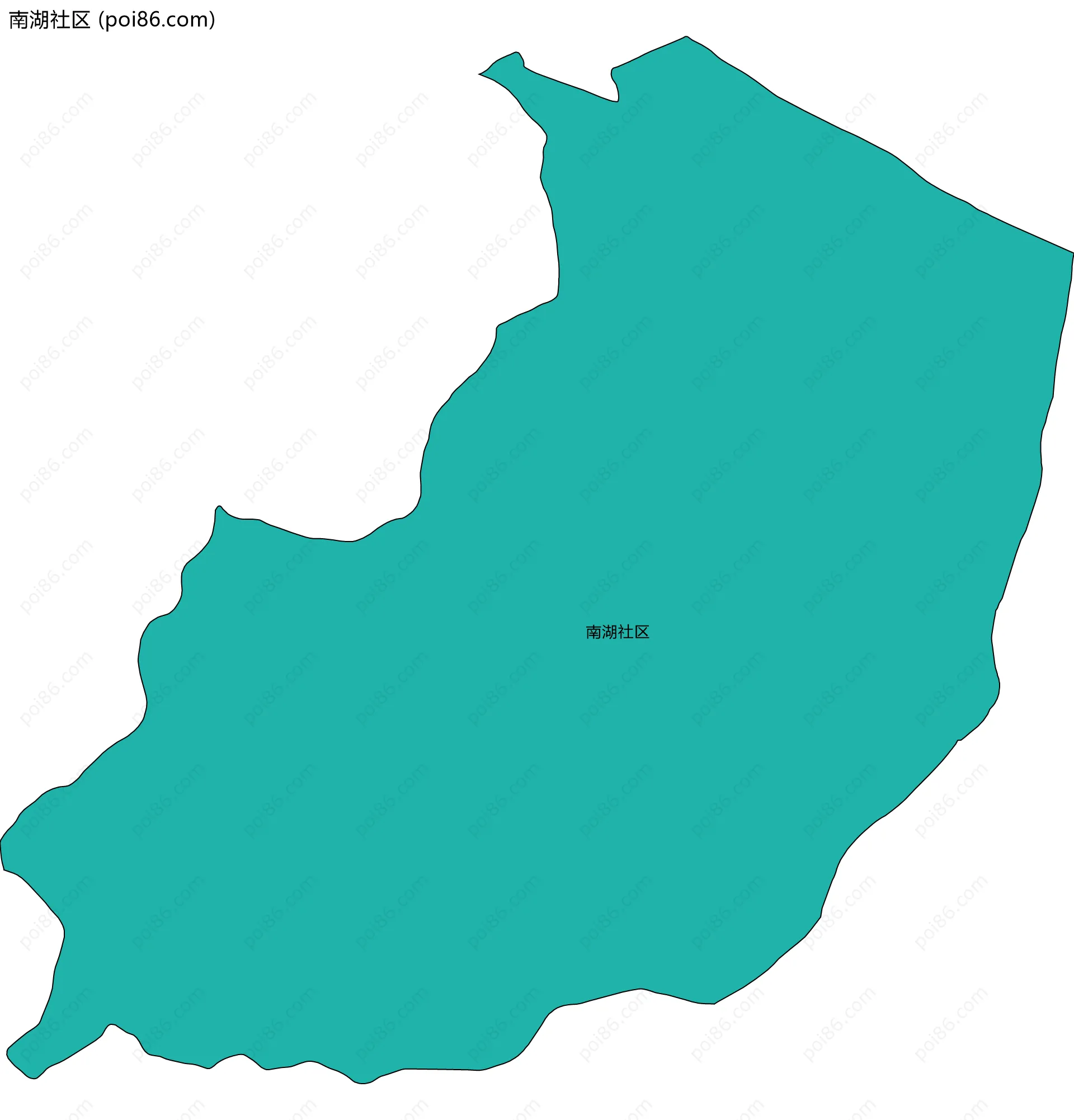 南湖社区边界地图