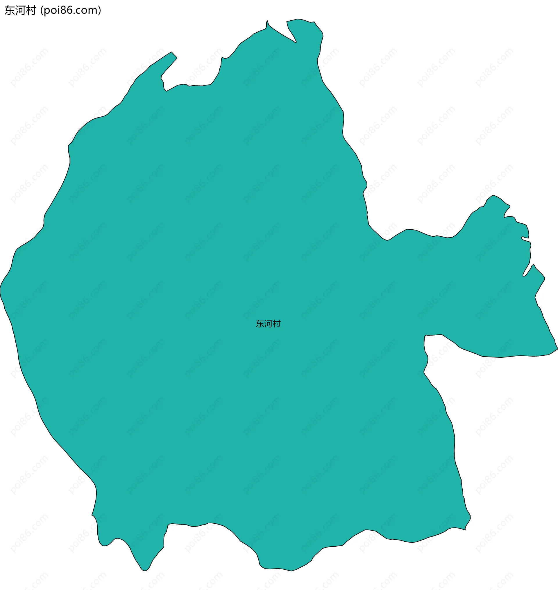 东河村边界地图