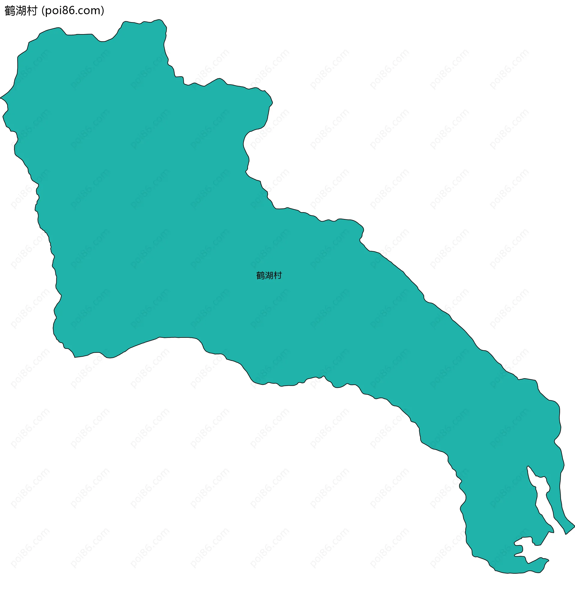 鹤湖村边界地图