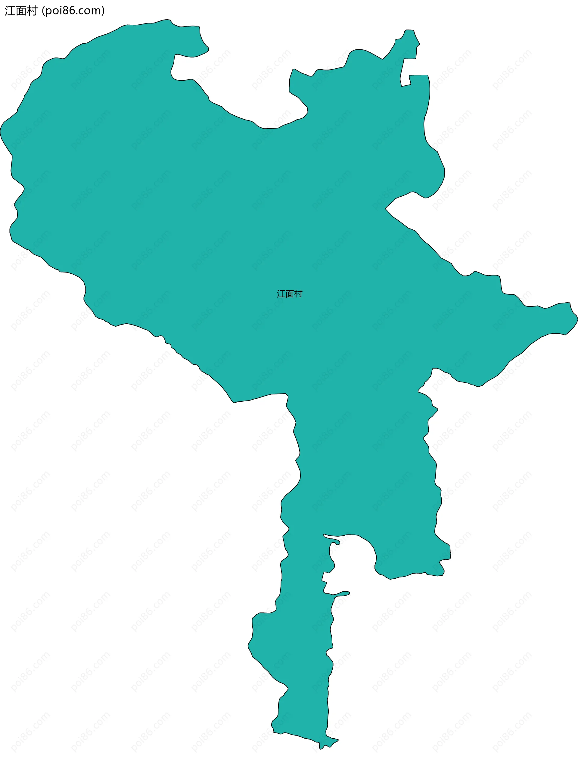 江面村边界地图