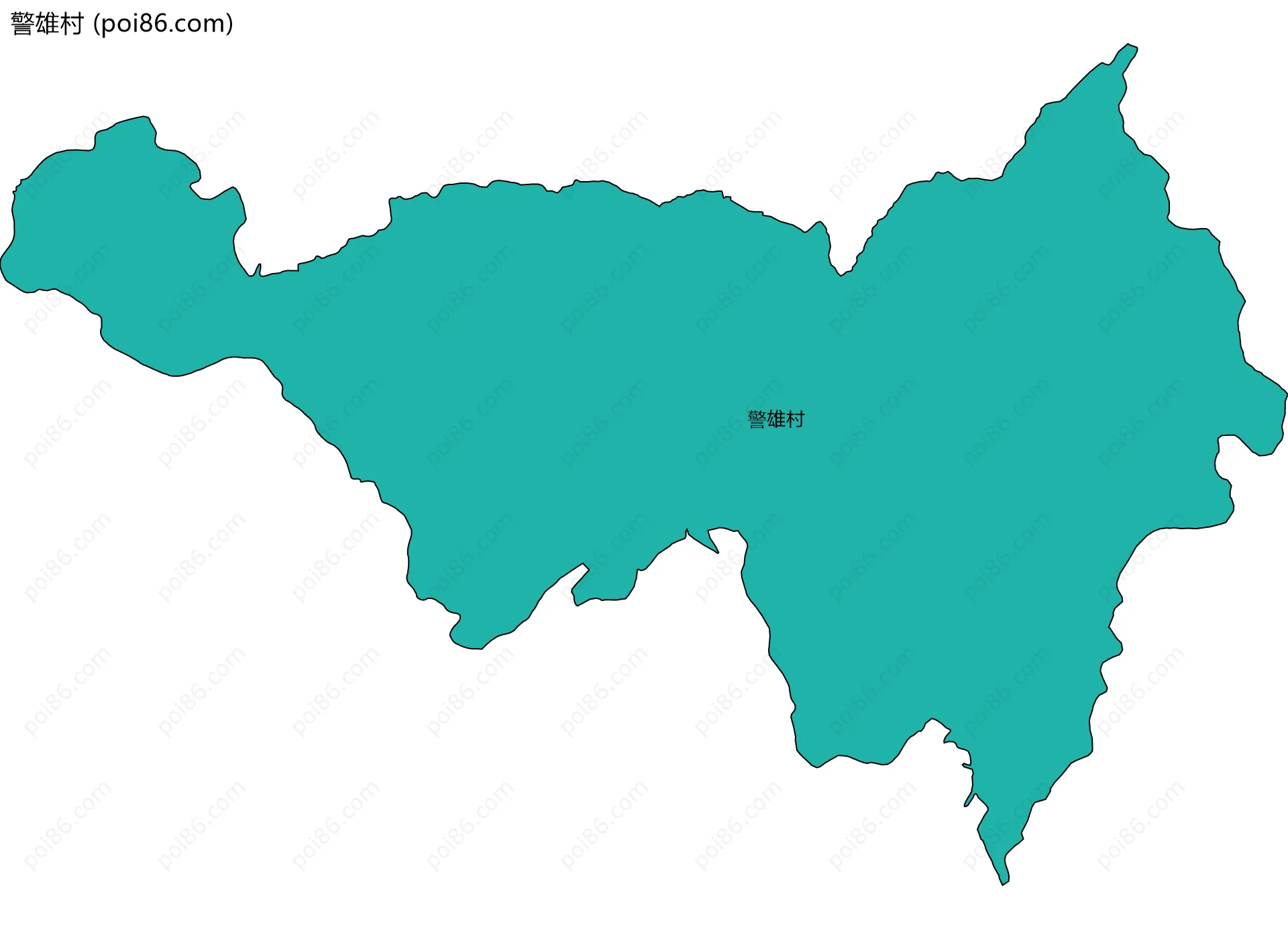 警雄村边界地图