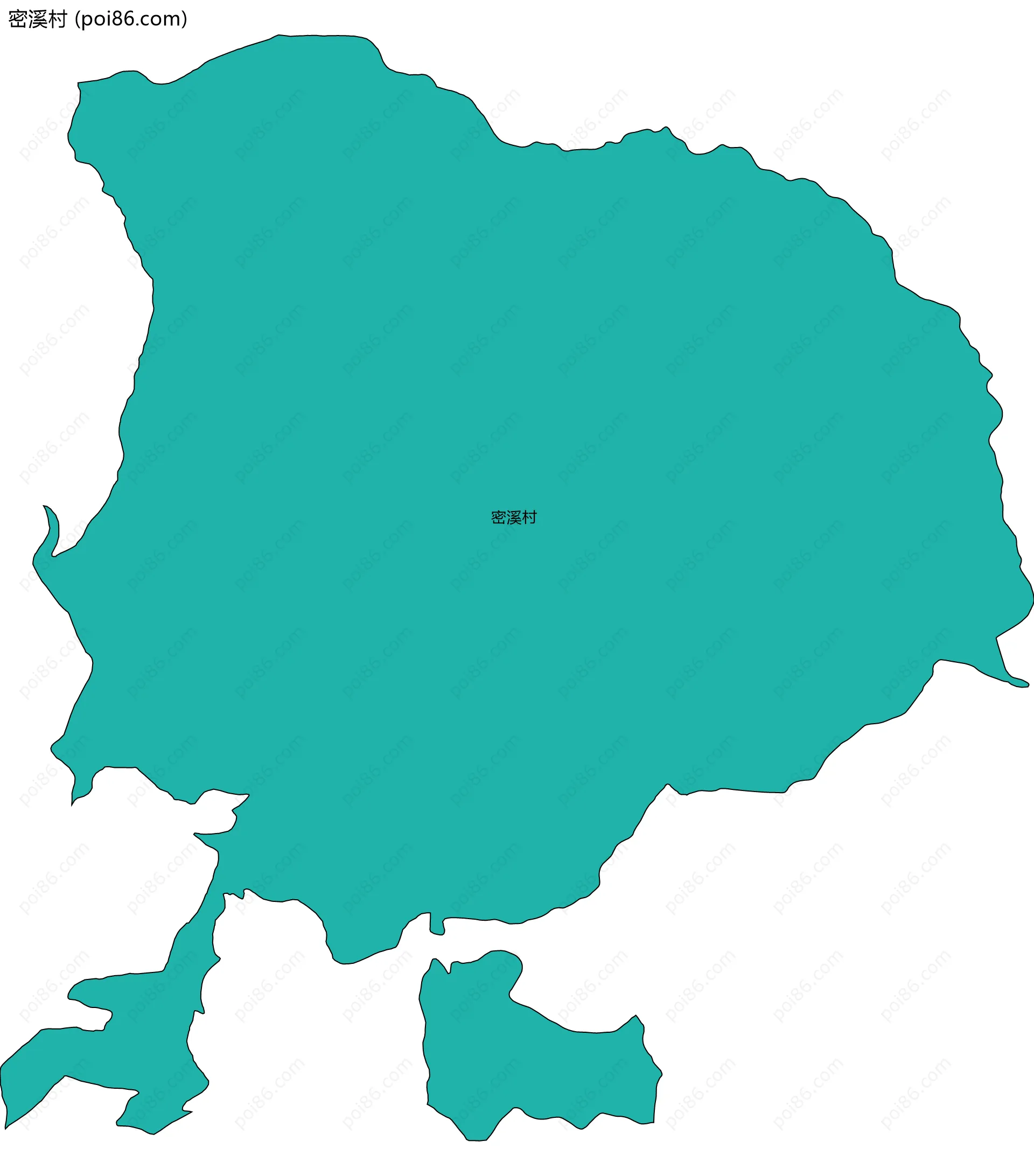 密溪村边界地图