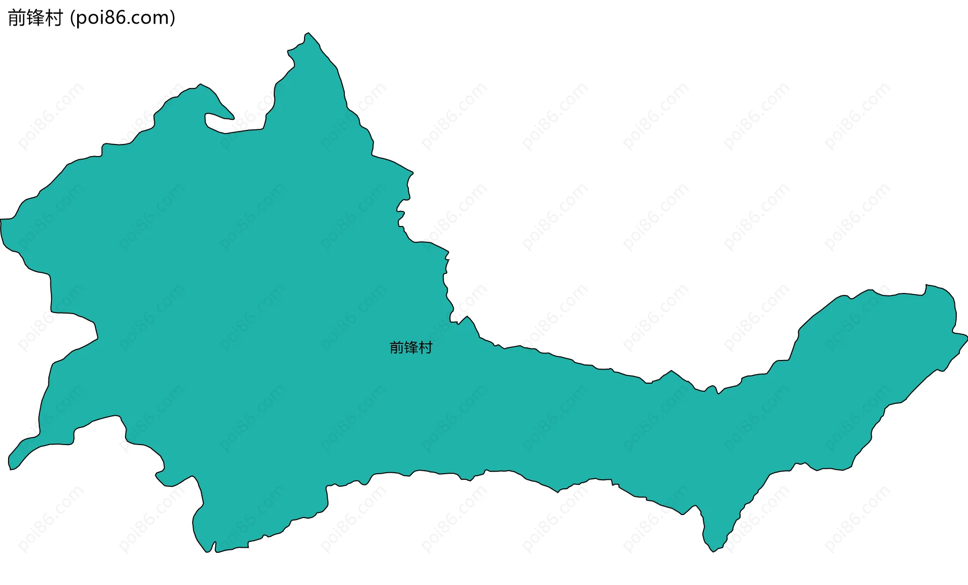 前锋村边界地图
