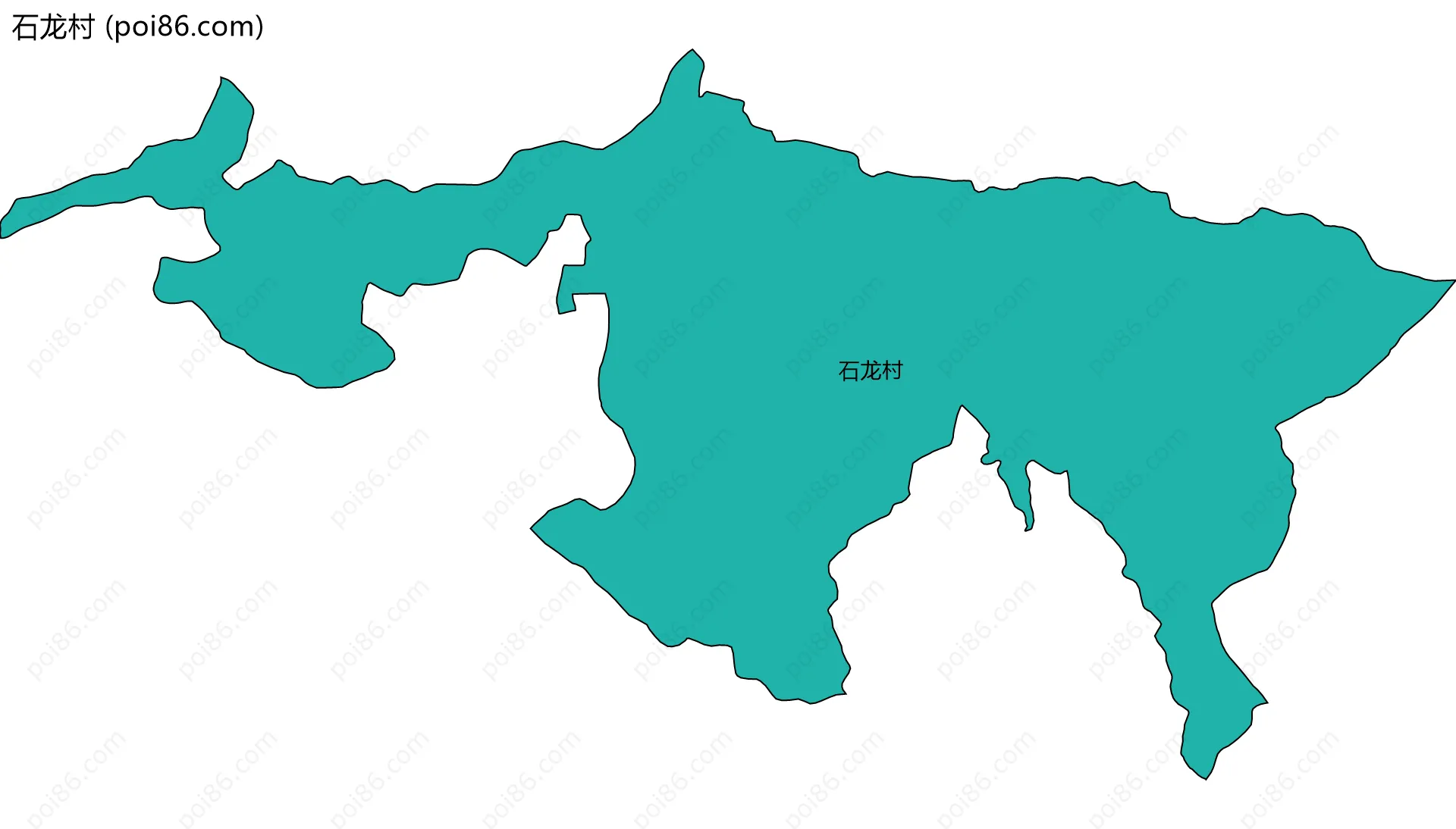 石龙村边界地图