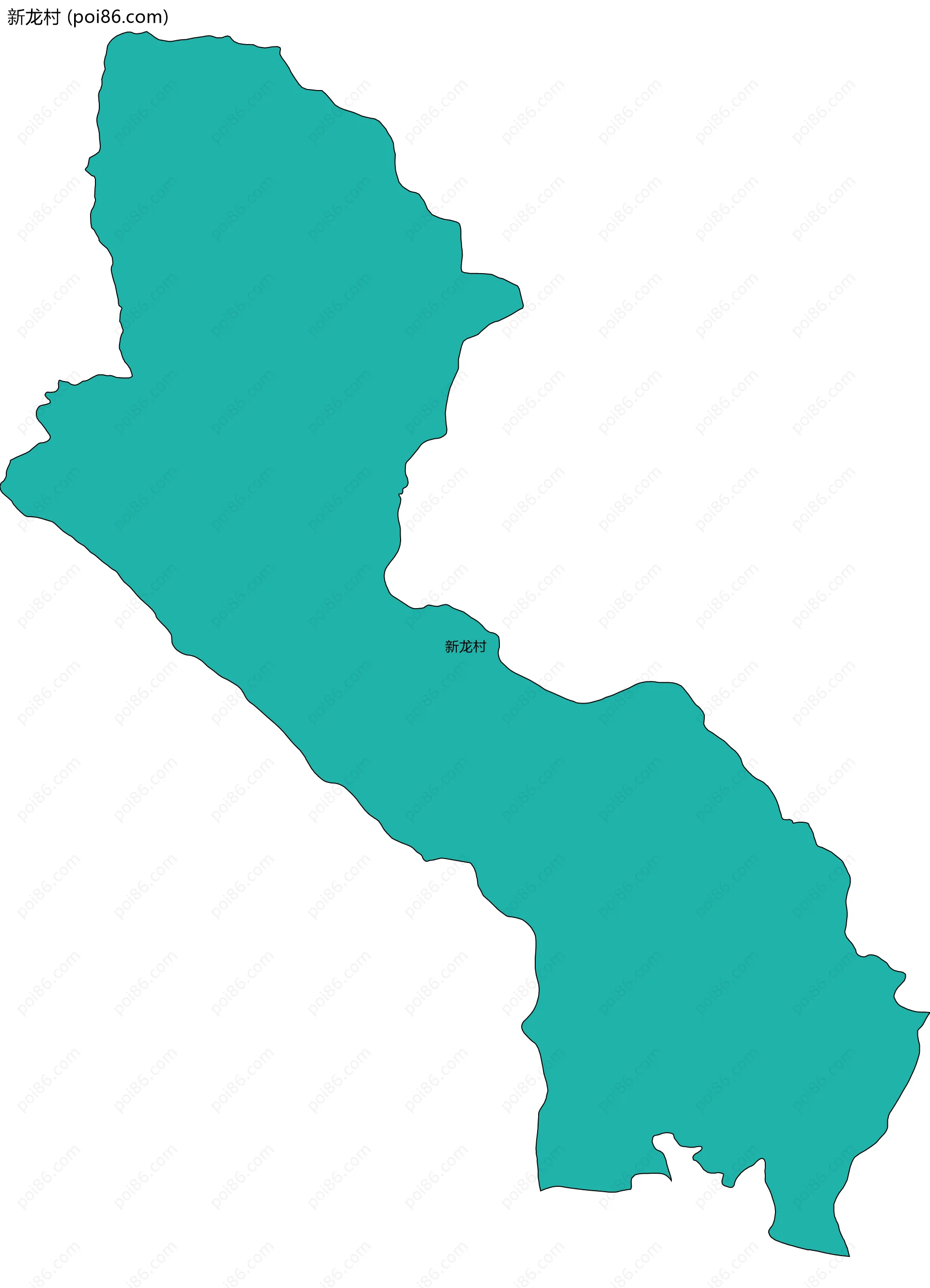 新龙村边界地图