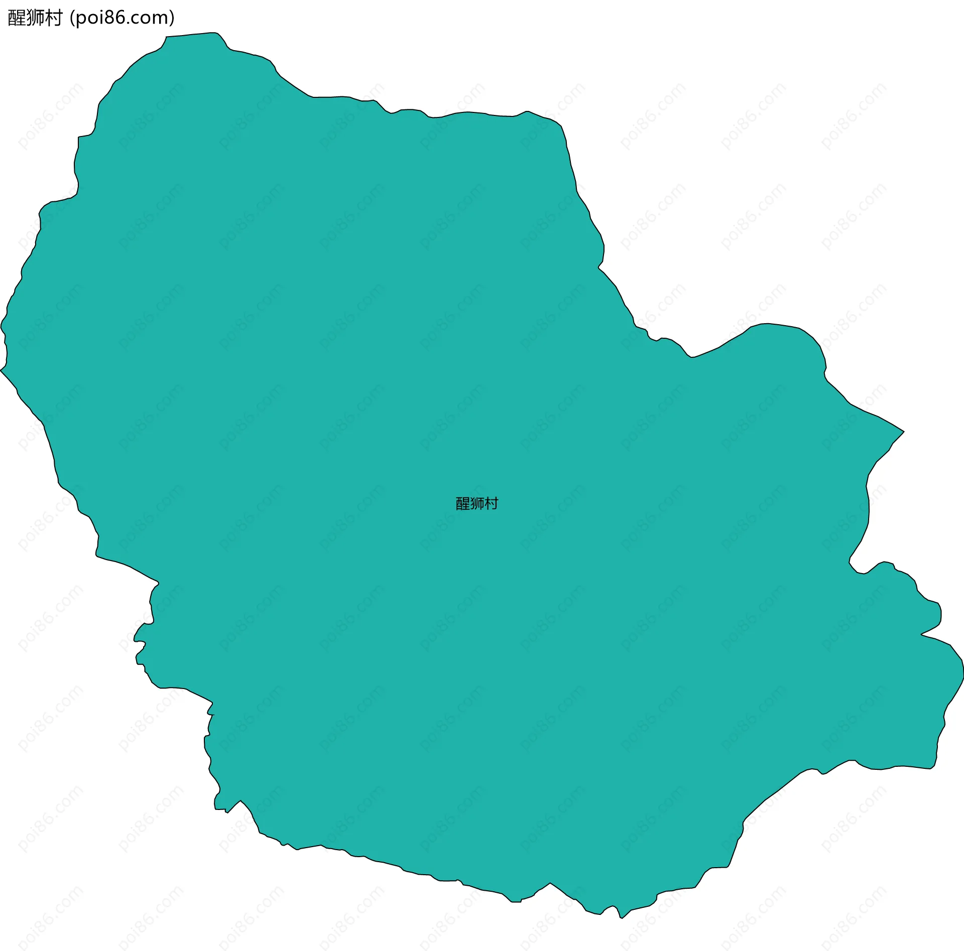 醒狮村边界地图