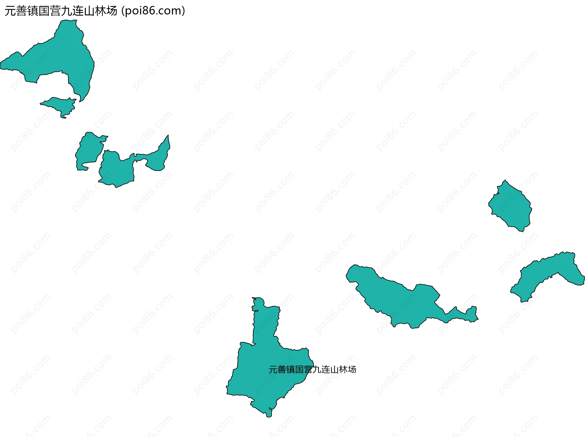 元善镇国营九连山林场边界地图