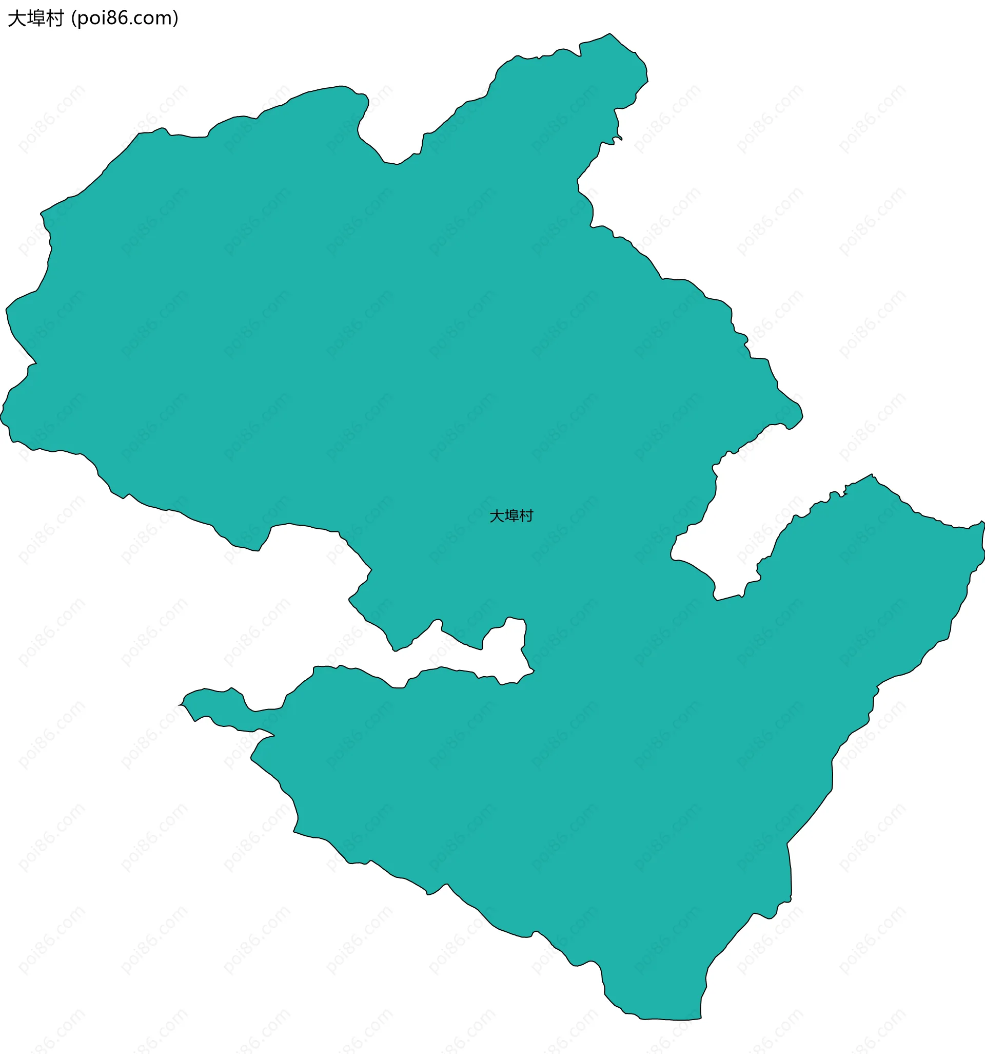 大埠村边界地图