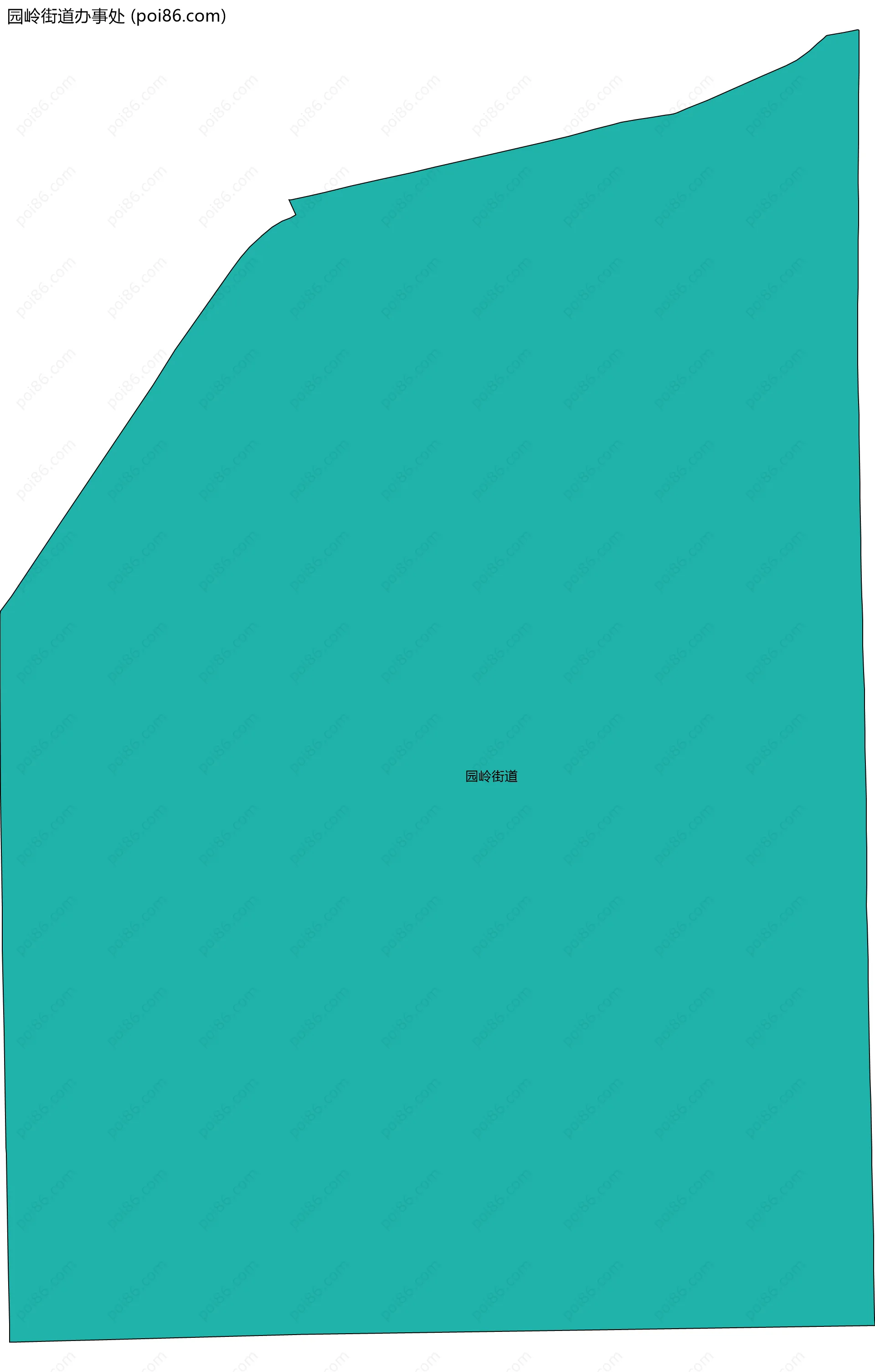 园岭街道办事处边界地图(五级行政区划)