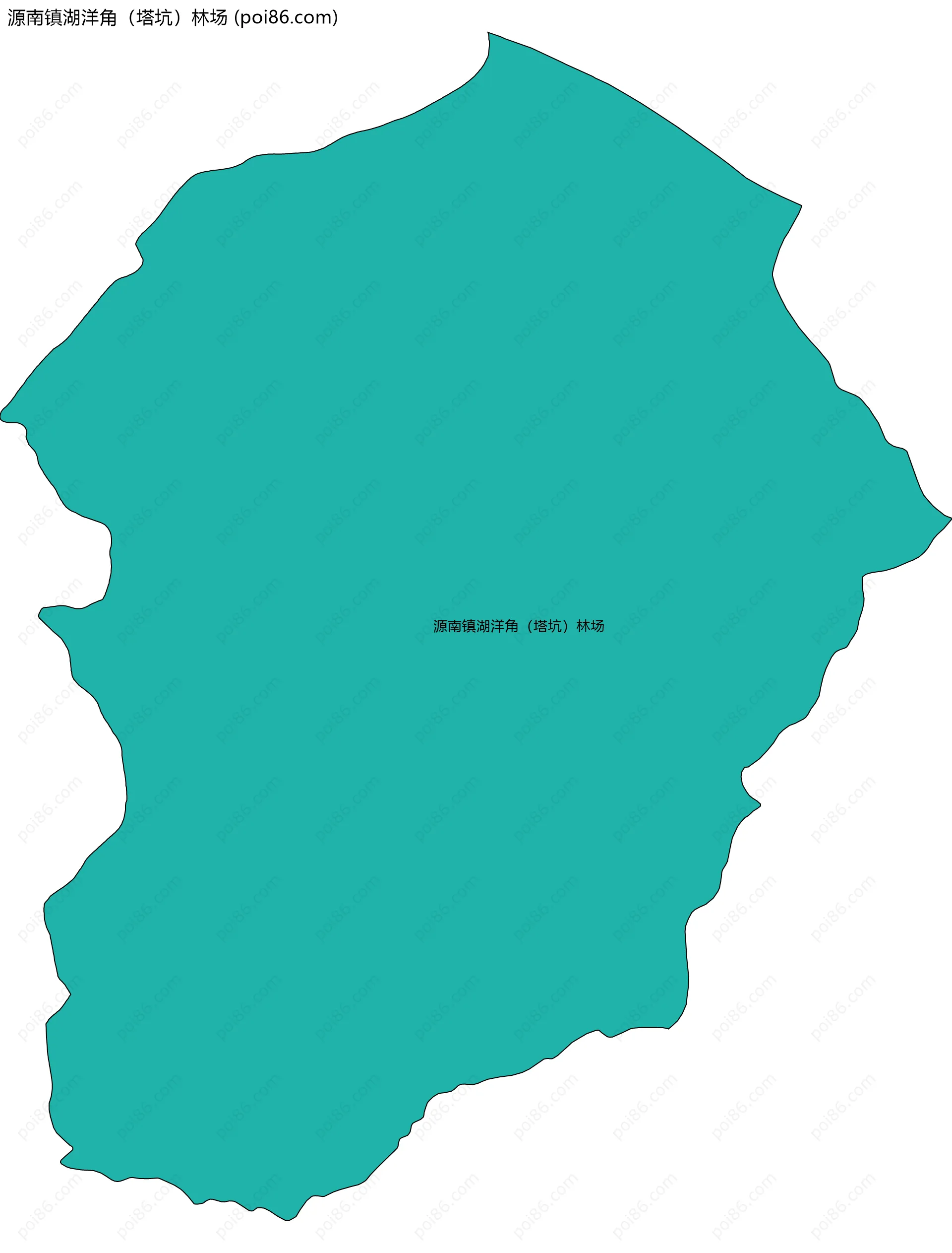 源南镇湖洋角（塔坑）林场边界地图