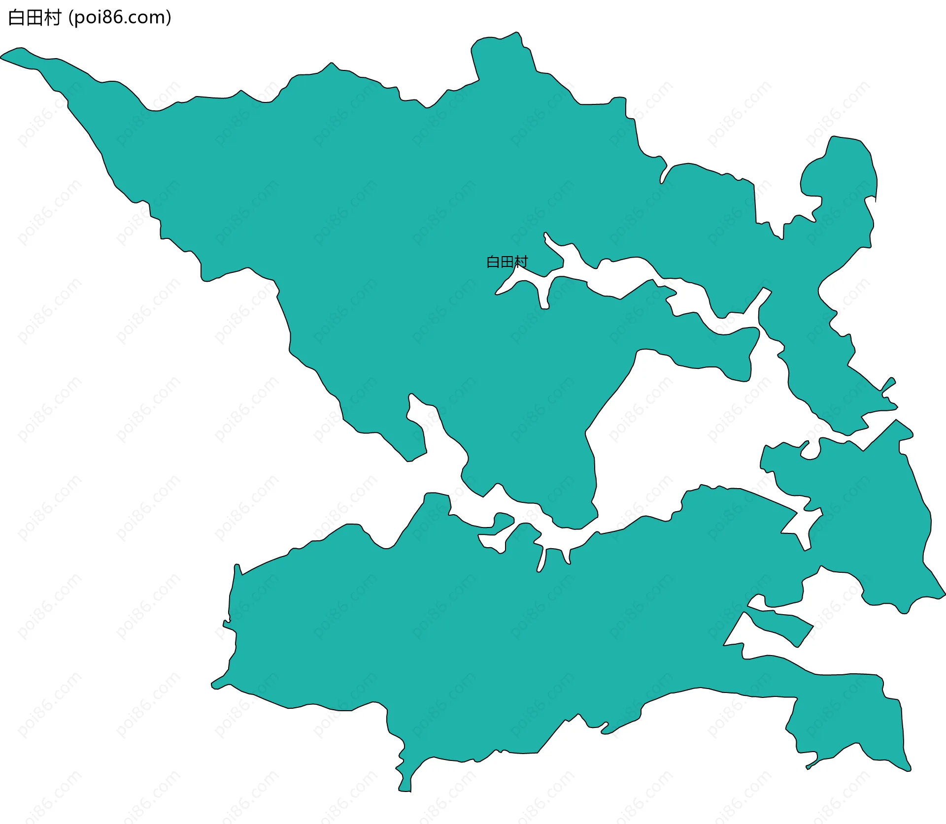 白田村边界地图