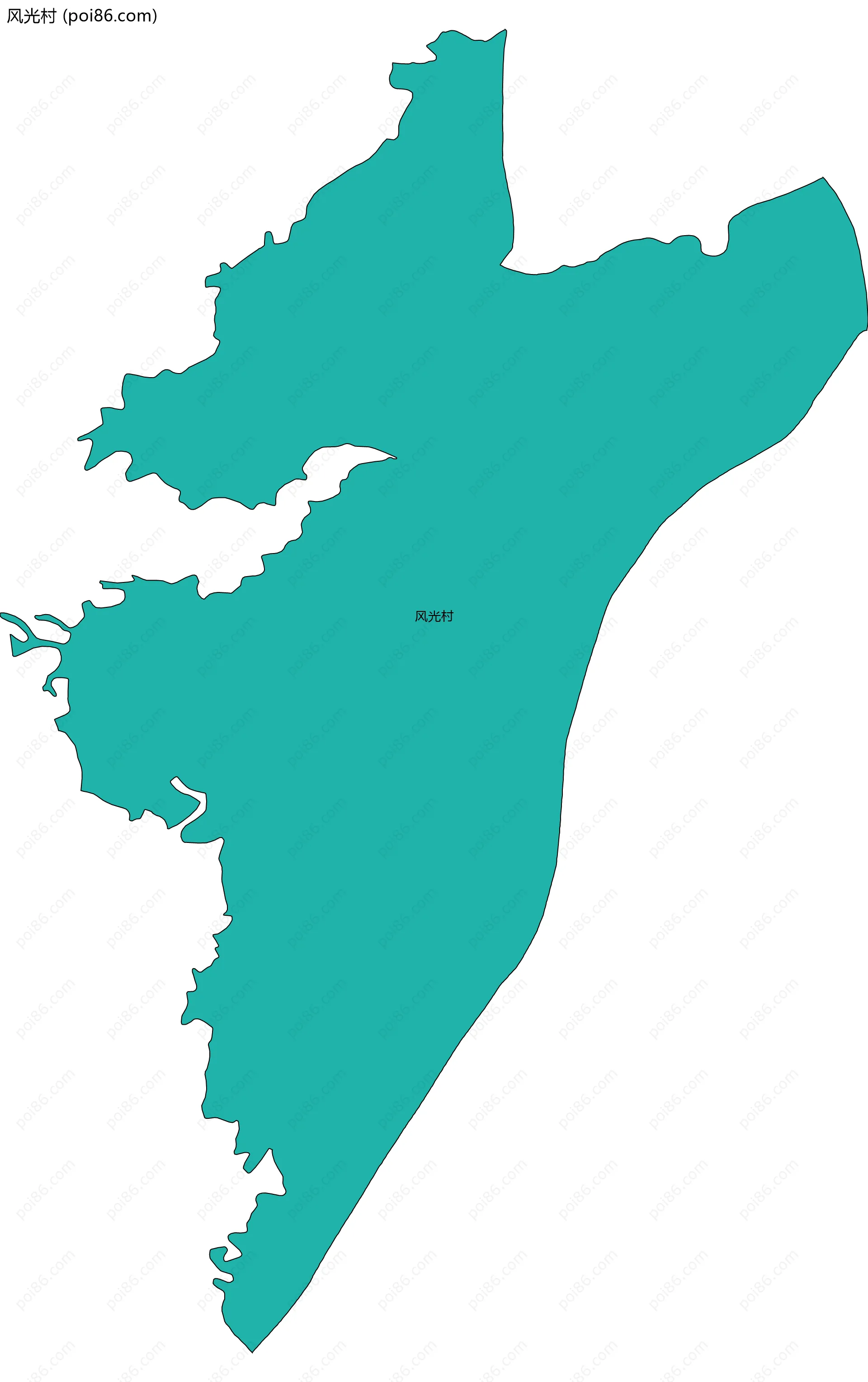 风光村边界地图