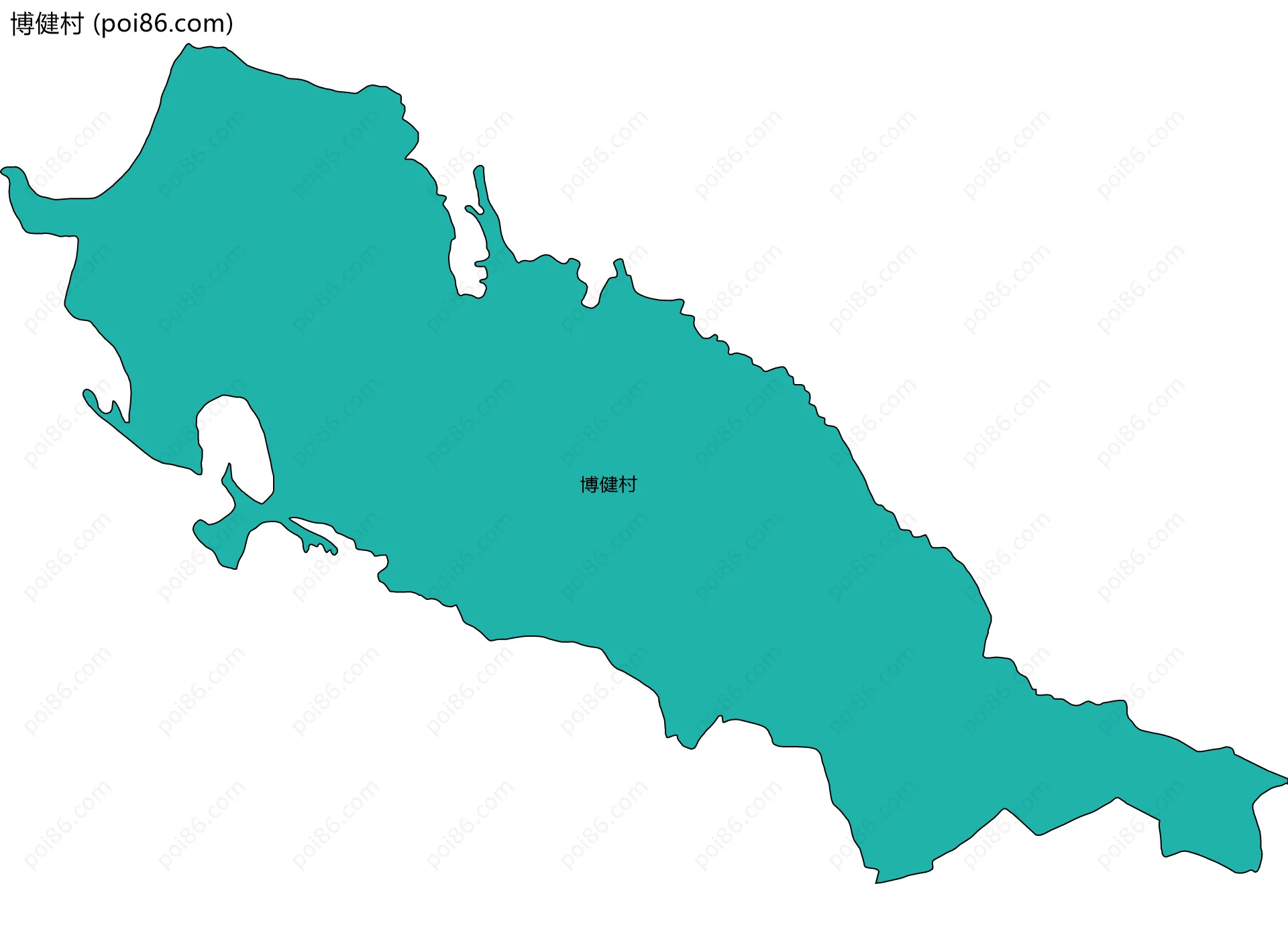 博健村边界地图