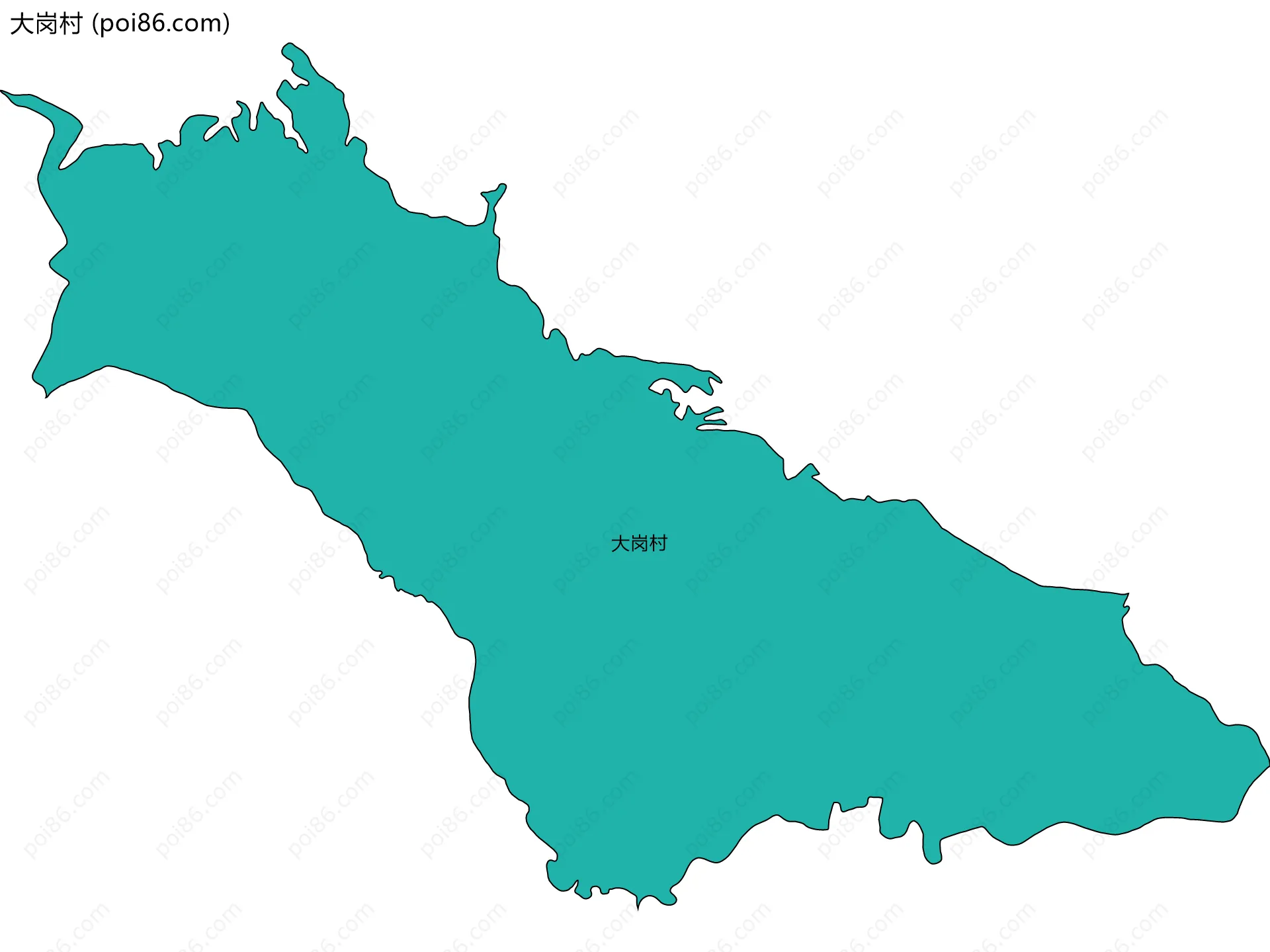 大岗村边界地图